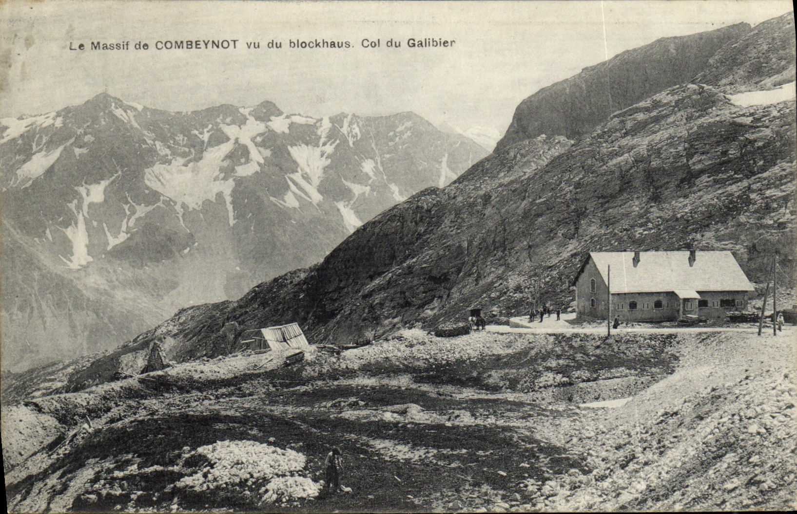 VINTAGE POSTCARD solid mass of Comebynot seen of the blockhouse Collar of Galibier