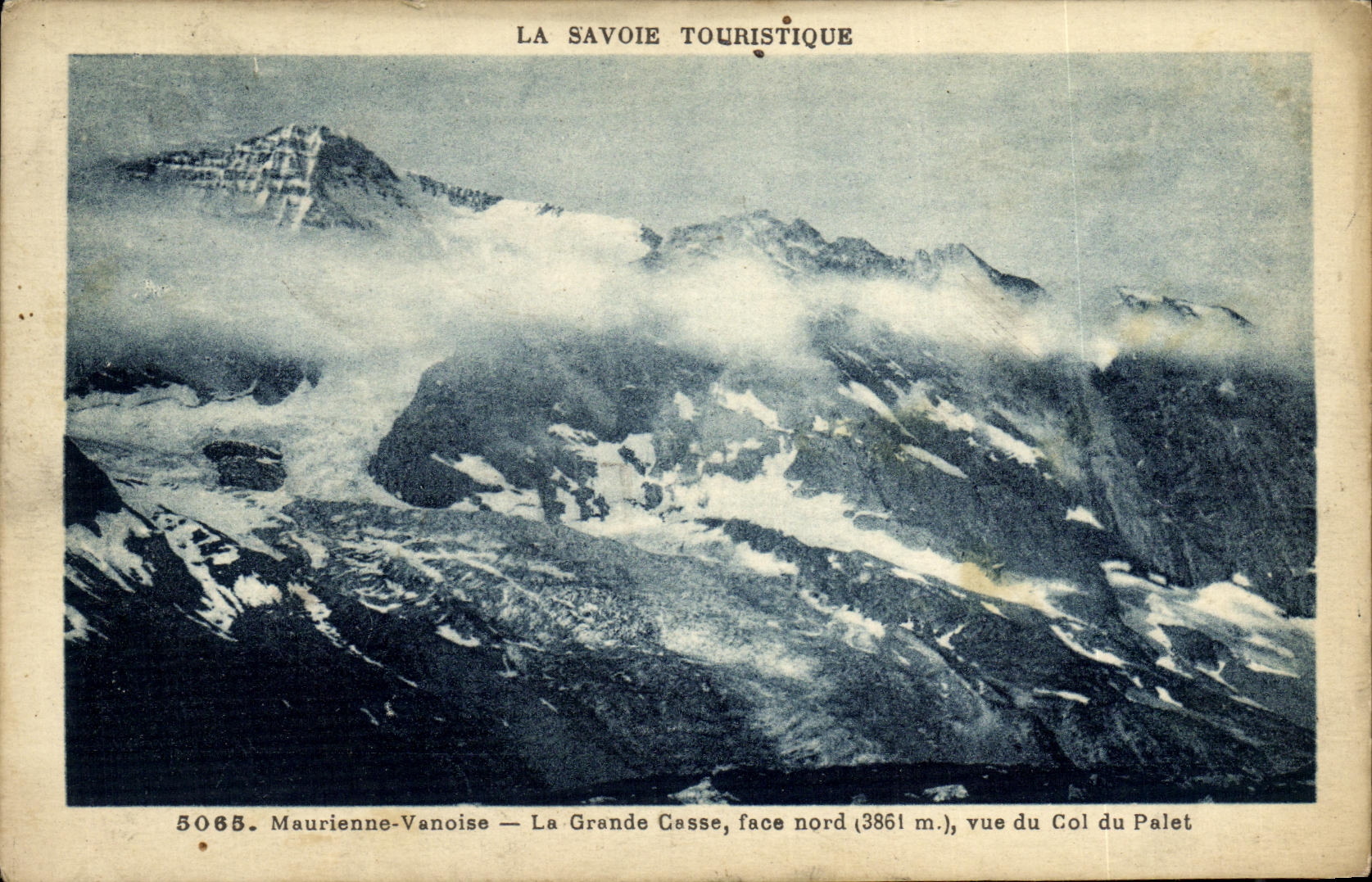 VINTAGE POSTCARD Maurienne Vanoise the Great Breakage seen of the collar of the Metal disc