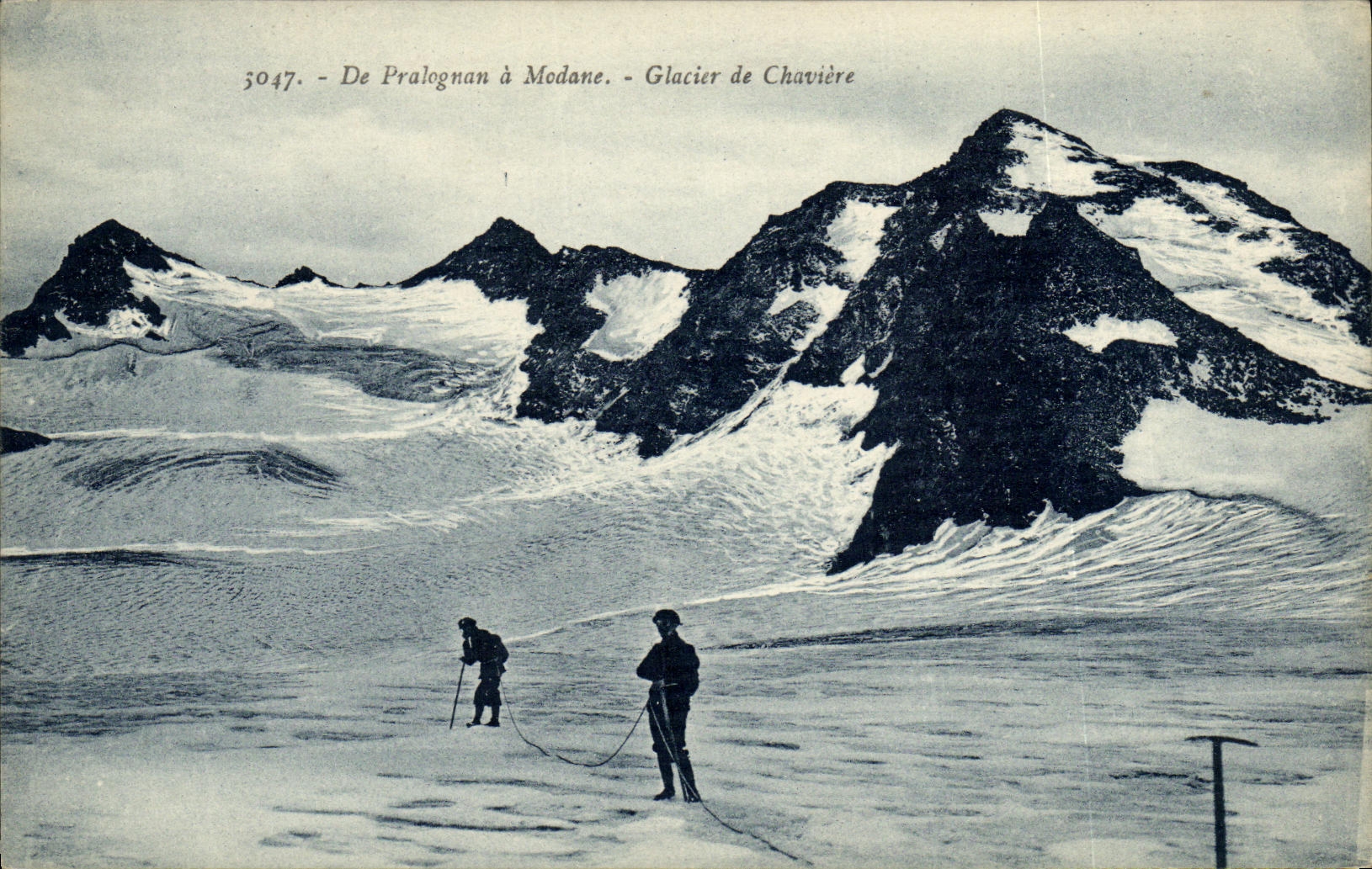 VINTAGE POSTCARD De Pralognan has Modane Glacier of Chaviere alpinism