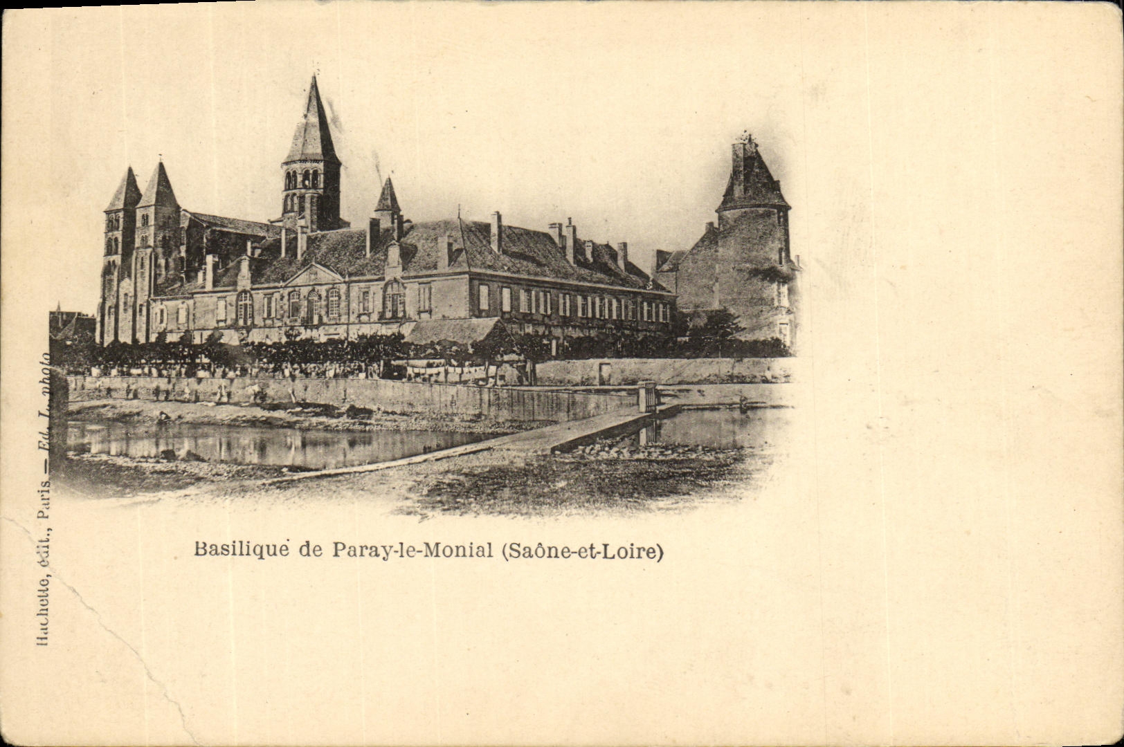 VINTAGE POSTCARD Paray Monial Basilica