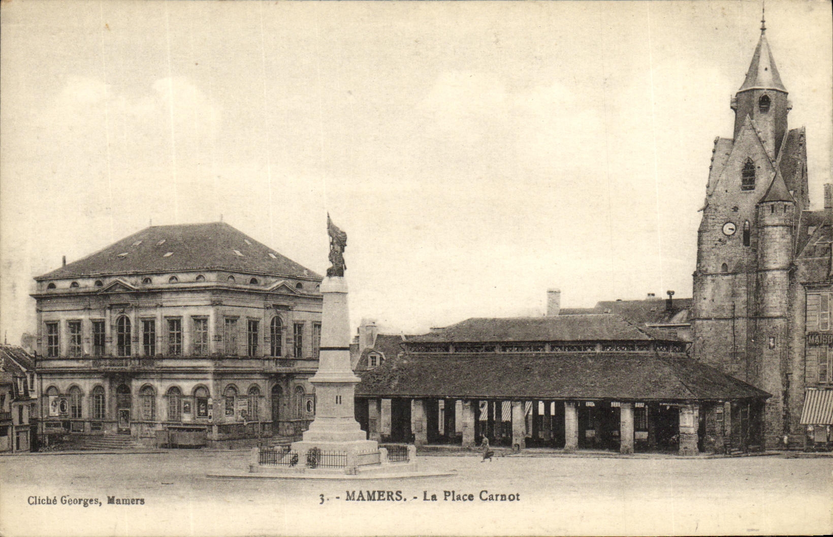 VINTAGE POSTCARD Mamers the Carnot Place