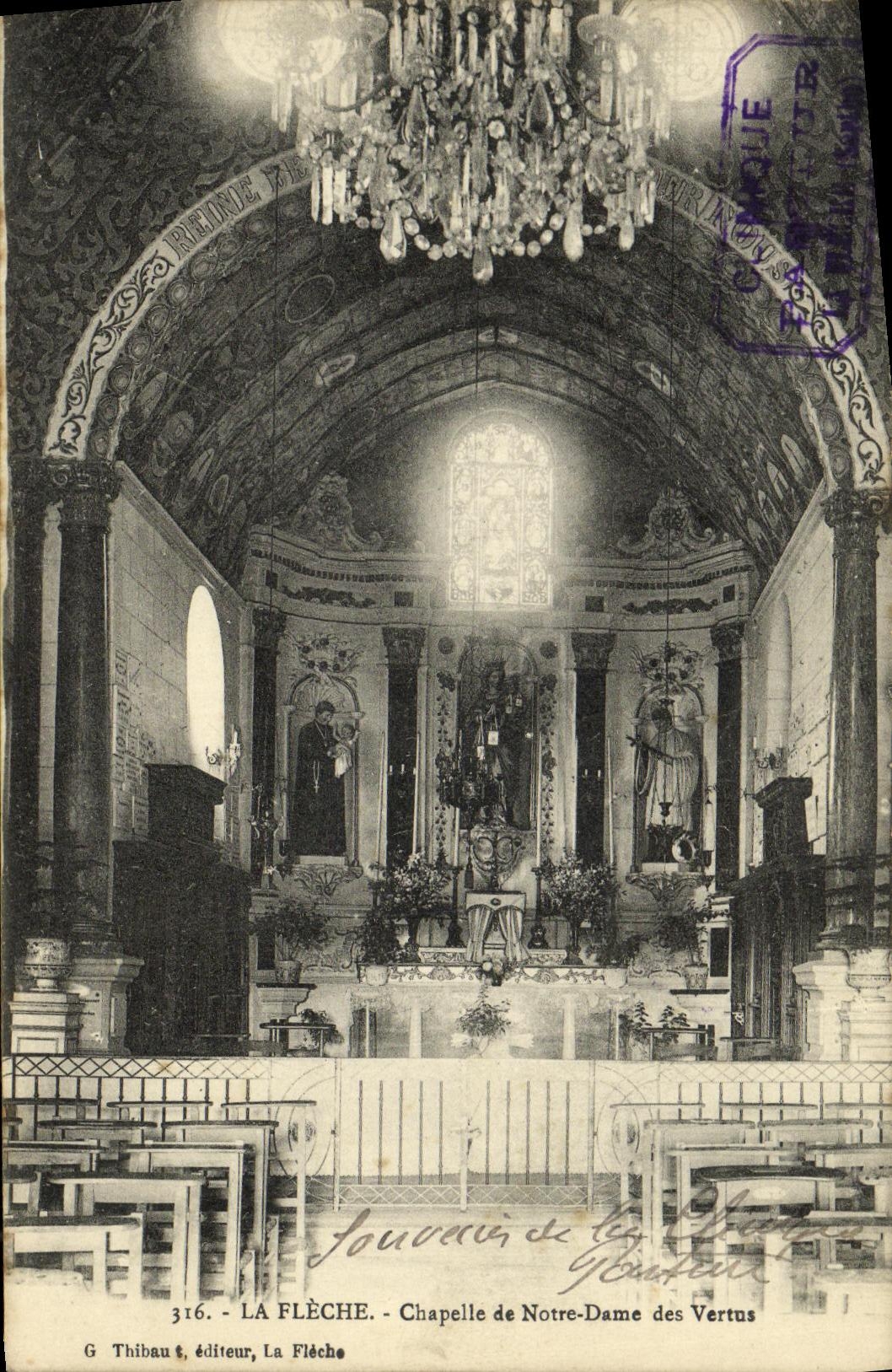 VINTAGE POSTCARD the Arrow Vault of Notre Dame of the Virtues