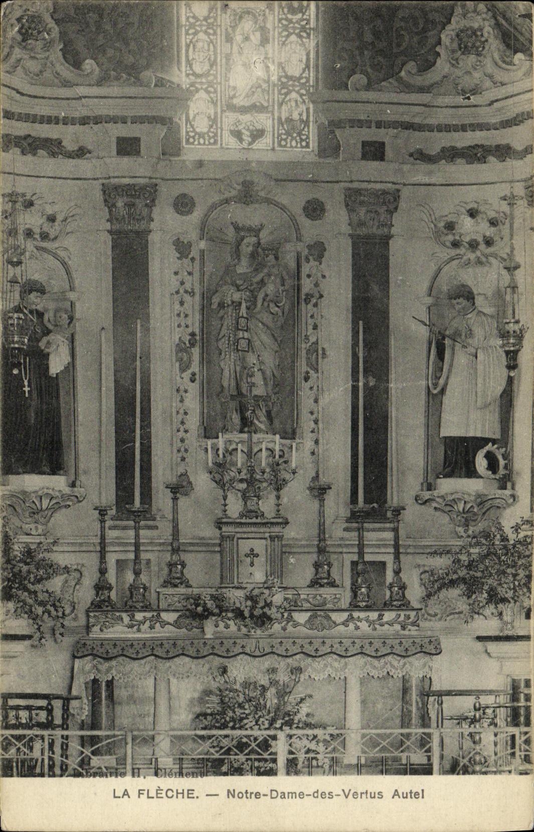 VINTAGE POSTCARD the Notre Dame Arrow of the Virtues