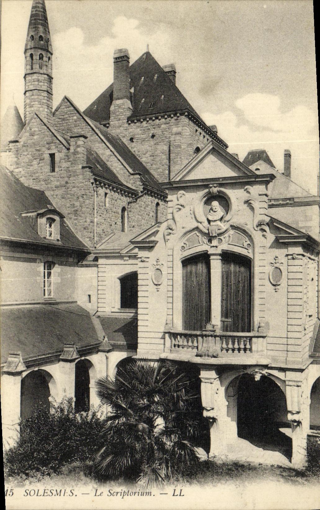 VINTAGE POSTCARD Solesmes Scriptorium