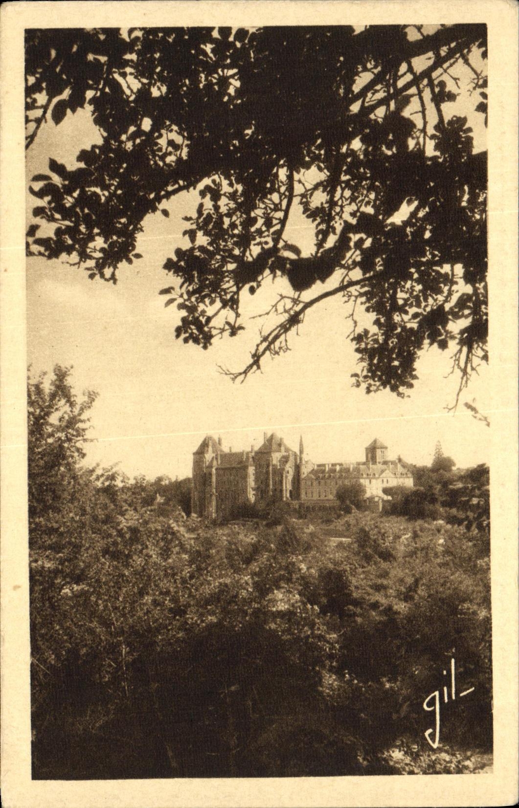 VINTAGE POSTCARD Solesmes the Nest of Greenery
