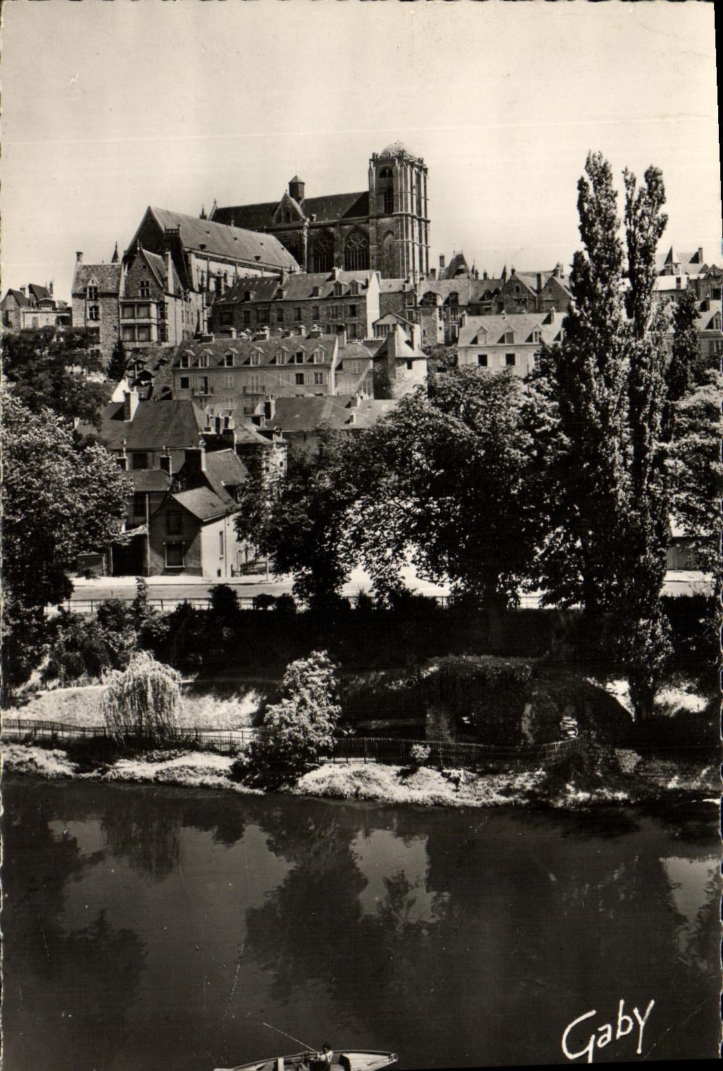 MODERN CARD Mans the Sarthe and the Cathedral