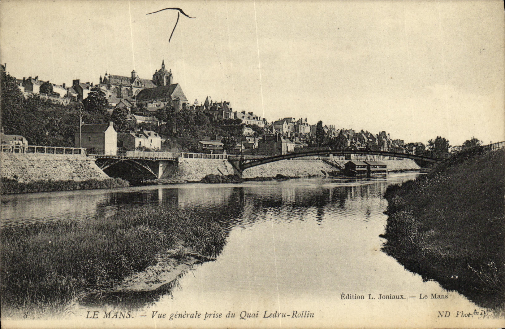 VINTAGE POSTCARD Mans View Taken of the Quay Ledru Rolin