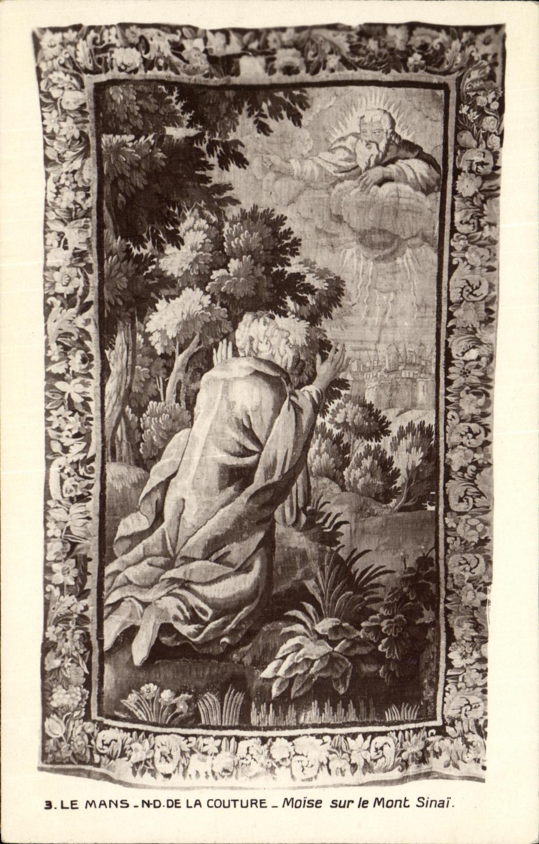 VINTAGE POSTCARD Mans ND of the Seam Braces On the Sinai Mount