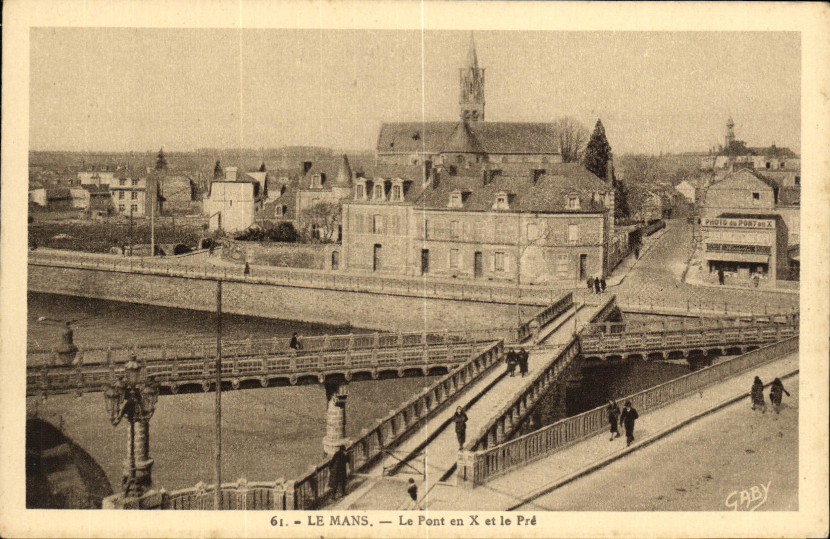 CPA Le Mans La Pont en X et le Pre