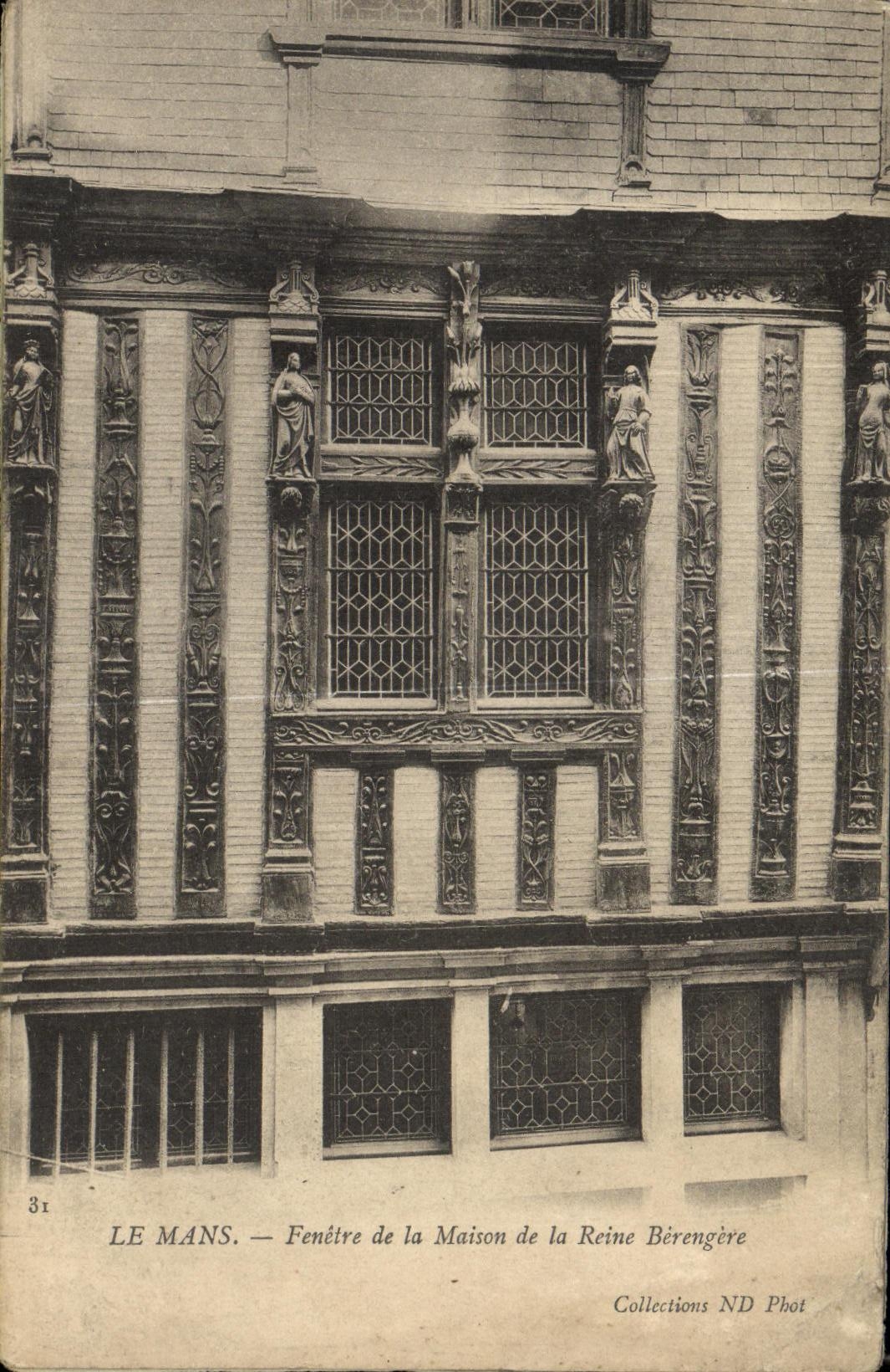 CPA Le Mans Fenetre de la Maison de la Reine Berengere