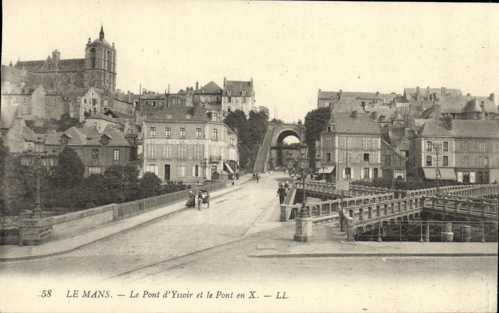 CPA Le Mans Le pont d Yssoir et le pont en X 