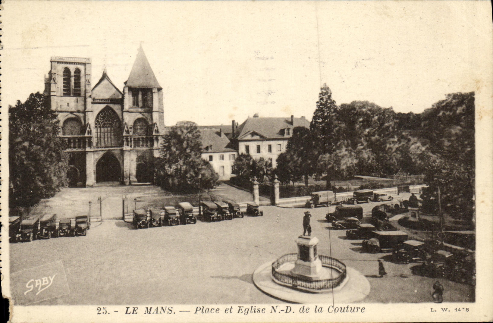 VINTAGE POSTCARD Mans Places and Church of the Seam