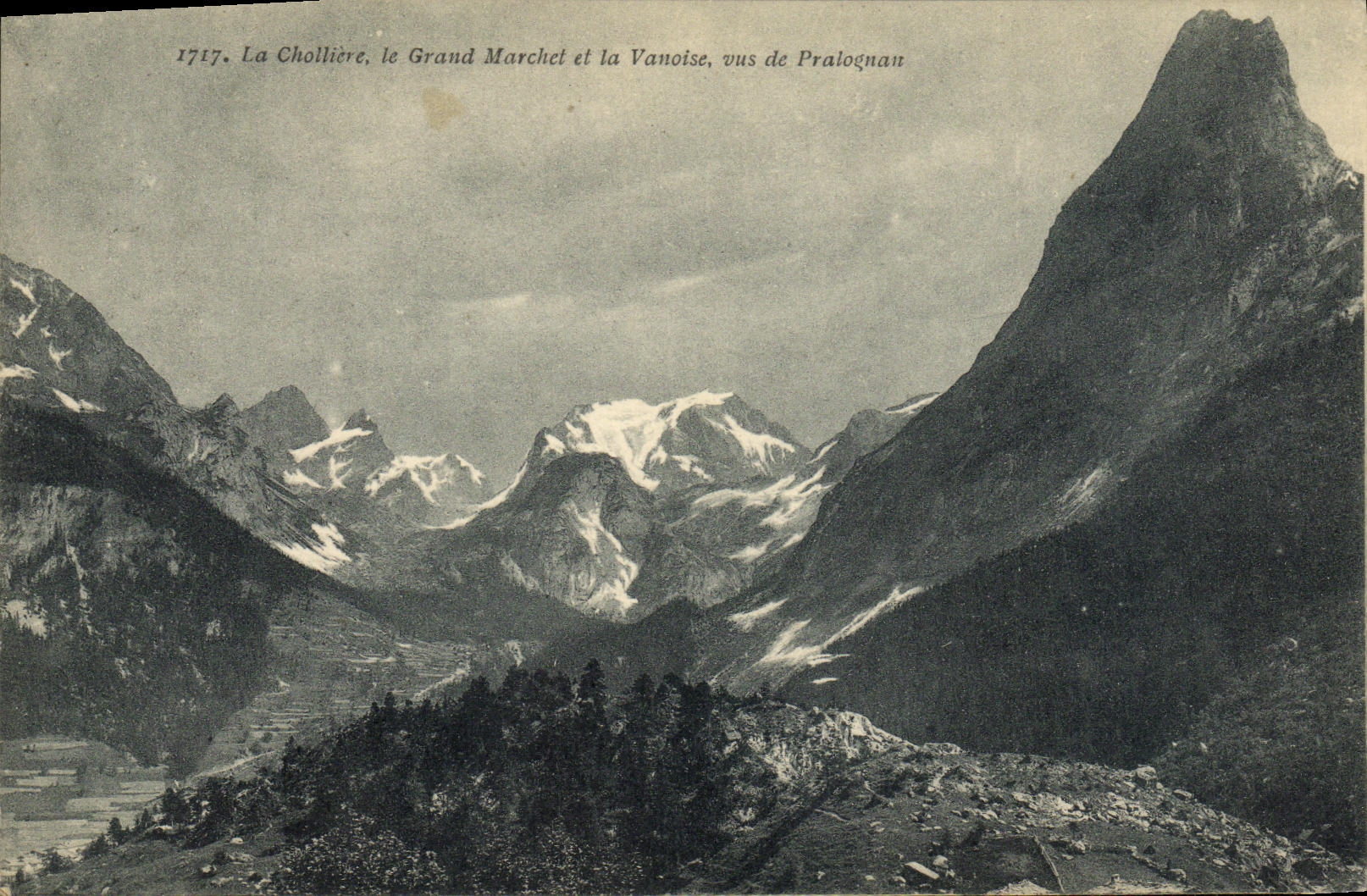 VINTAGE POSTCARD Cholliere the Large one Goes and Vanoise Vus of Pralognan
