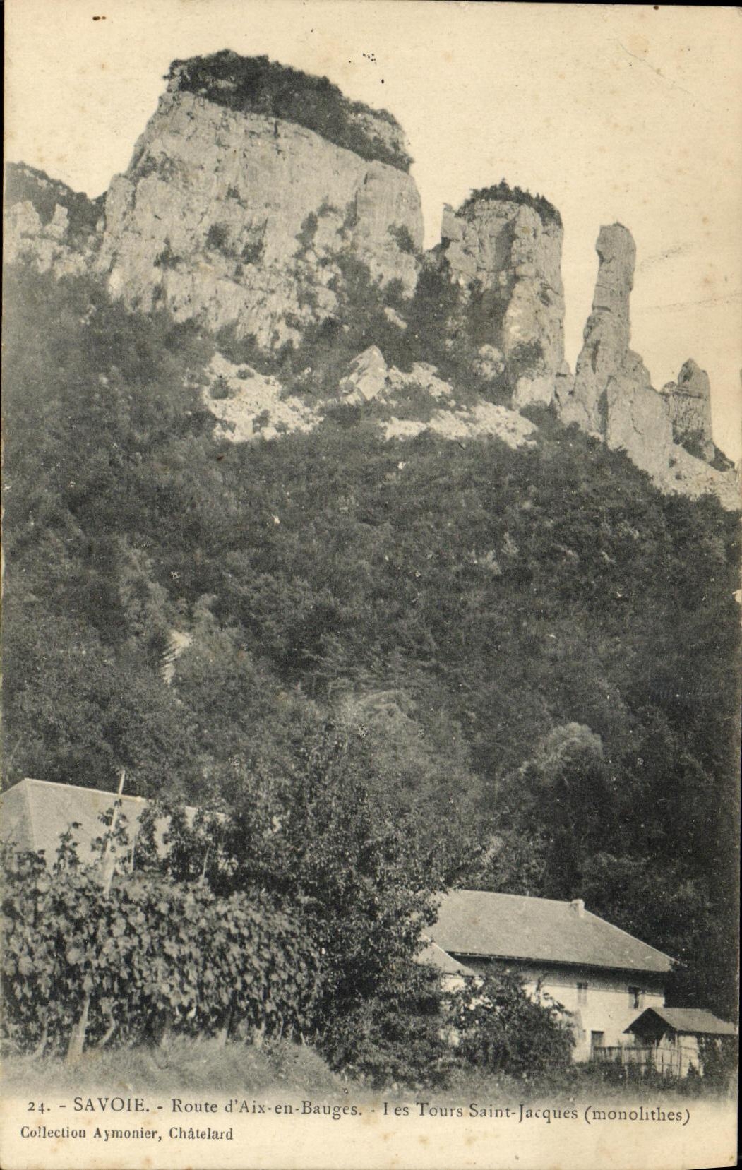 VINTAGE POSTCARD Savoy Road D Aix in Wallows Tours the Holy Jacques