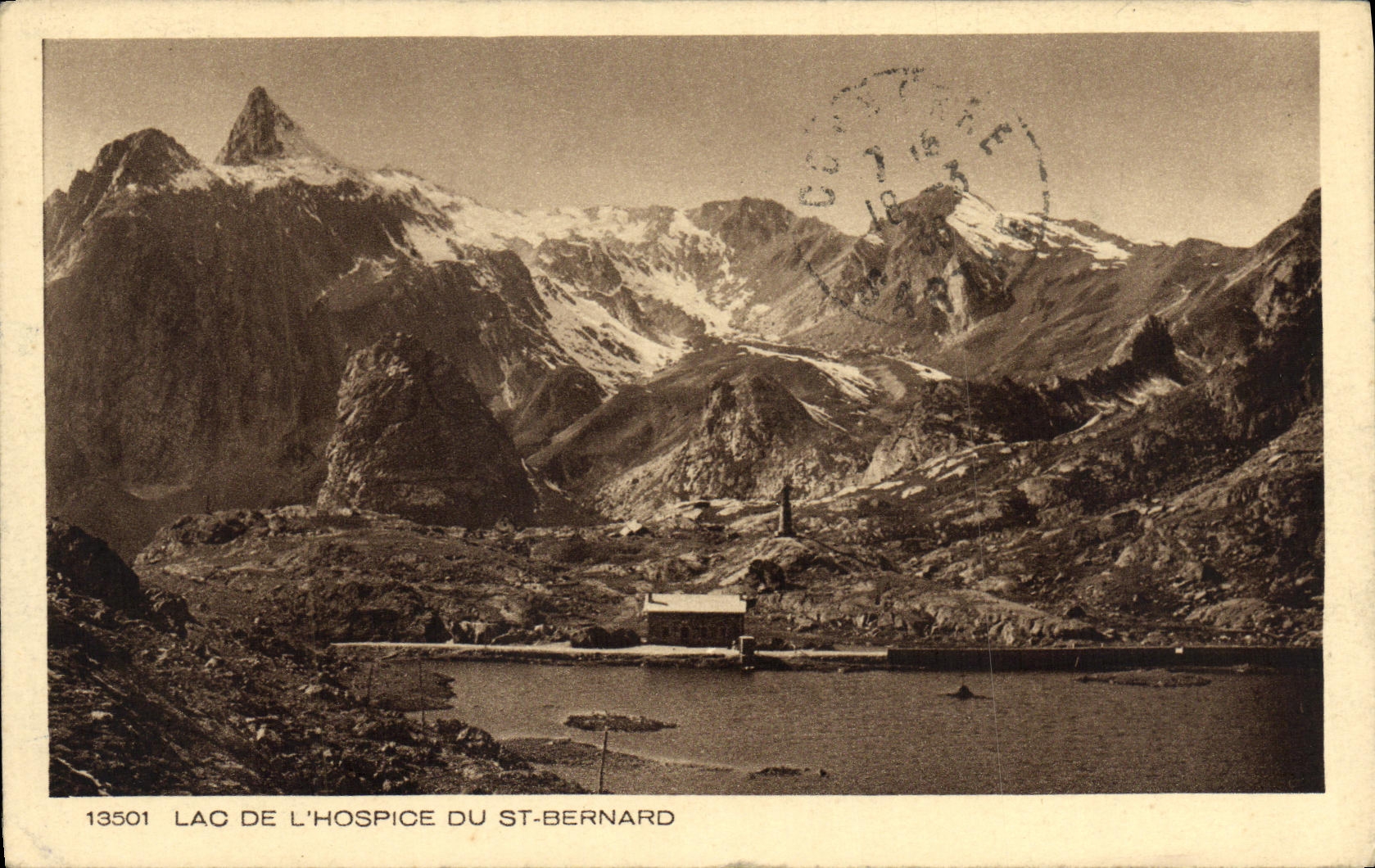VINTAGE POSTCARD Lake Of L Old people s home Of St Bernard