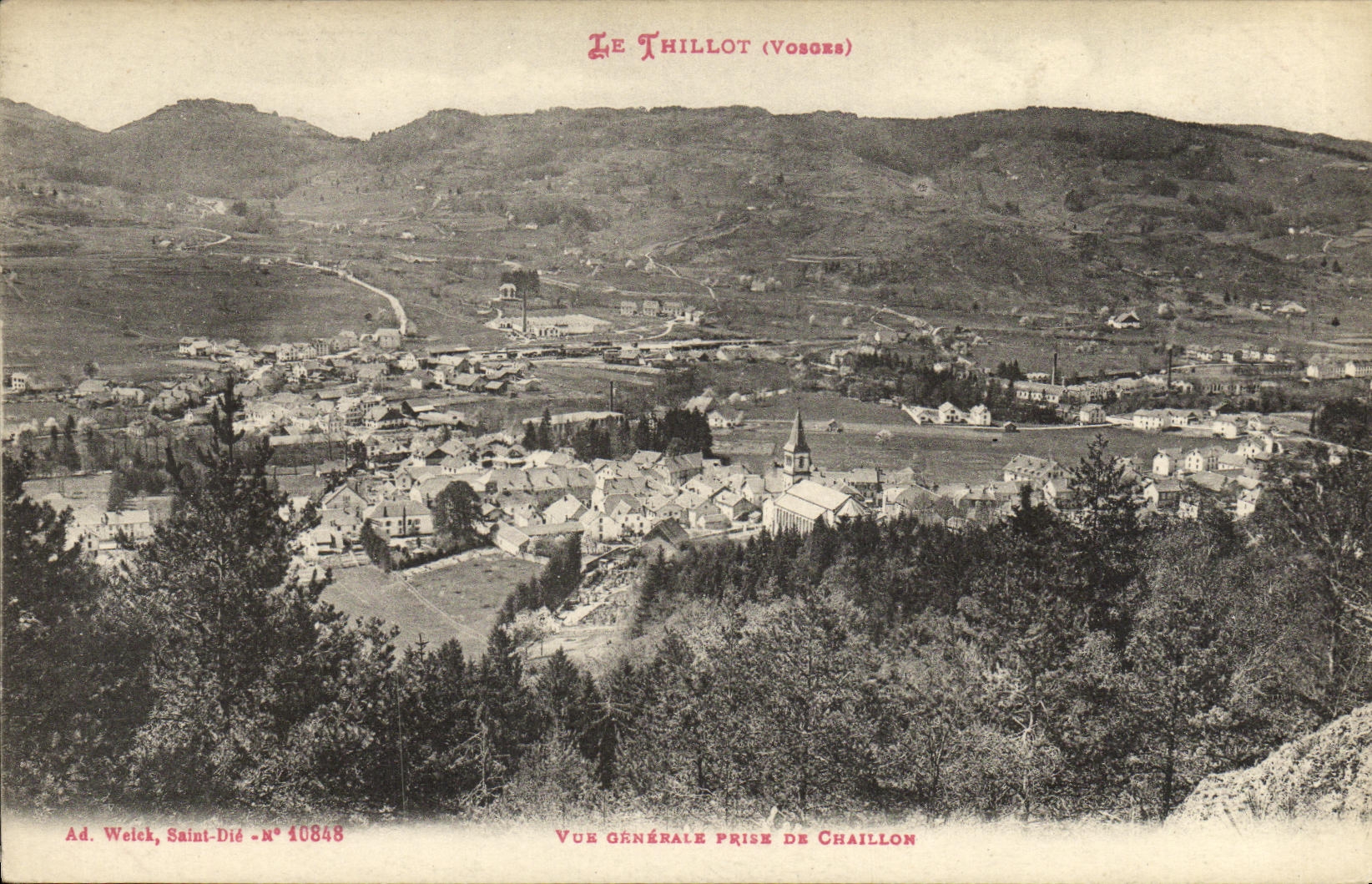 VINTAGE POSTCARD Chaillon View Taken of Chaillon