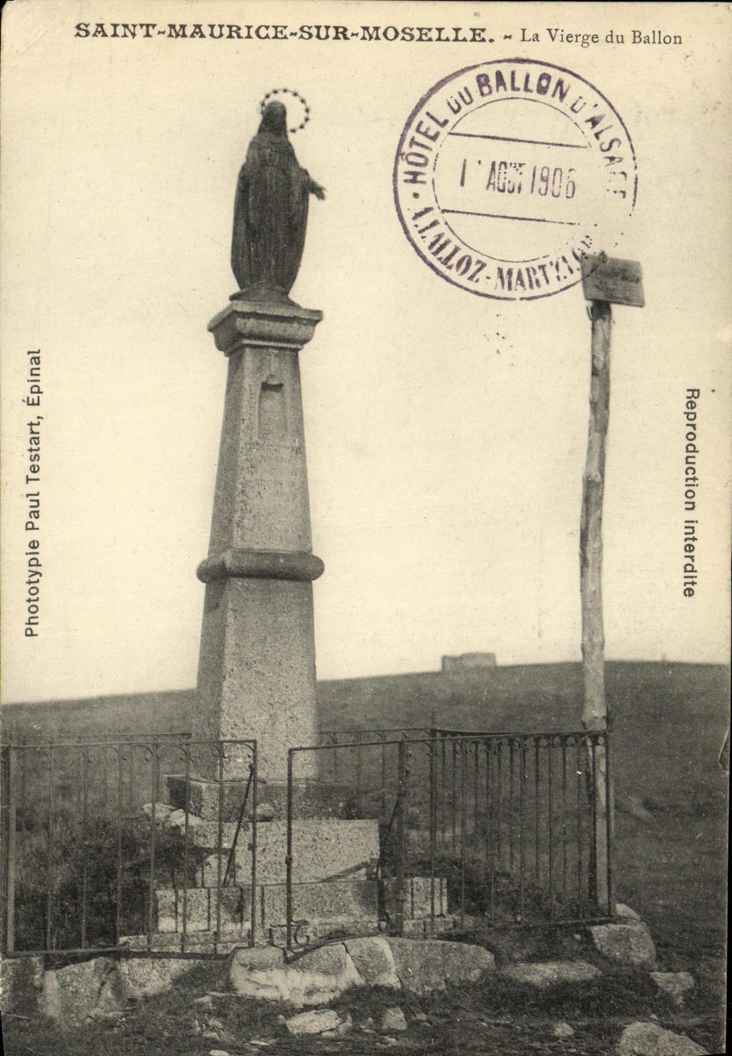 CPA Saint Maurice Sur Moselle La Vierge du Ballon