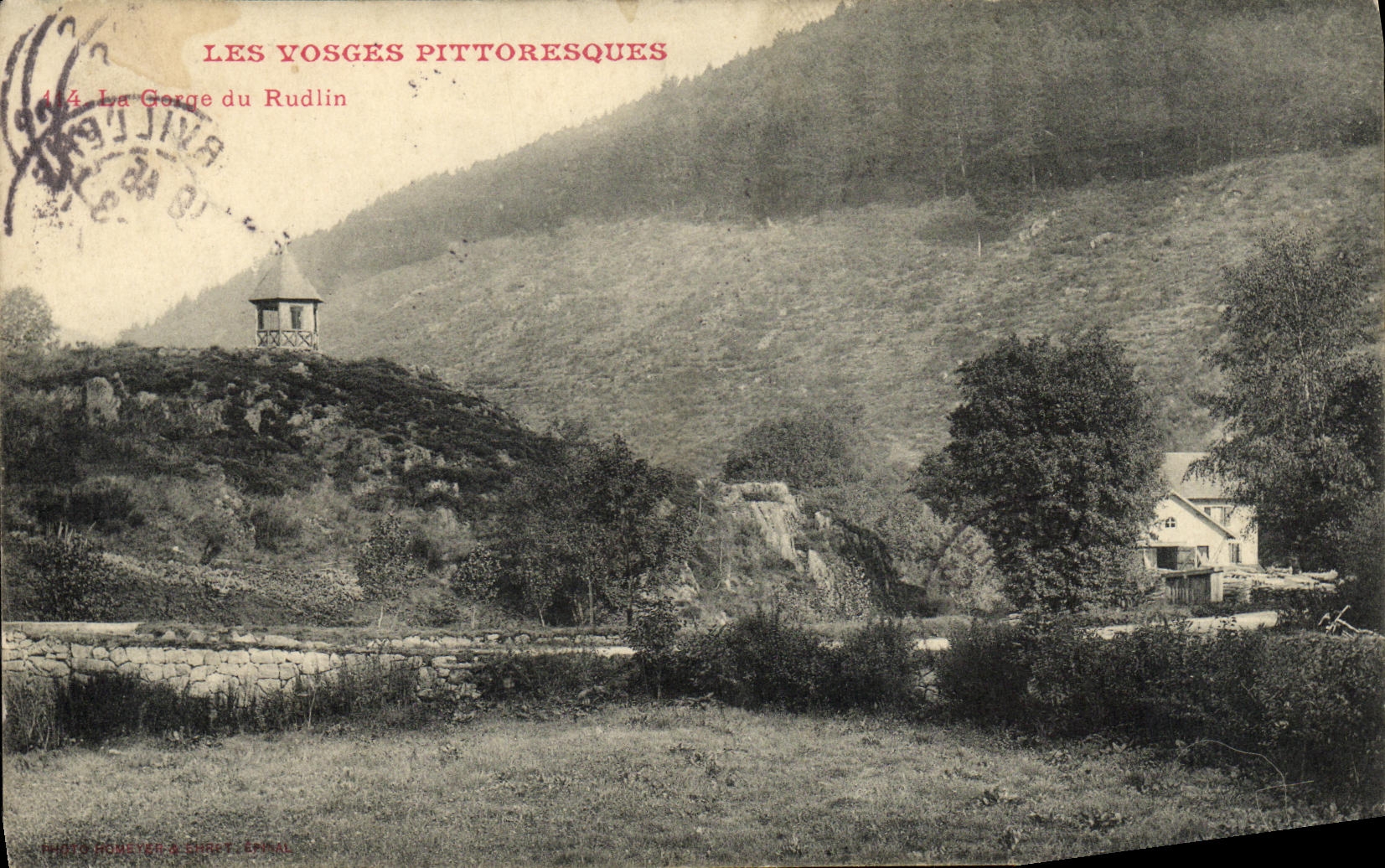 VINTAGE POSTCARD the Picturesque Vosges the throat of Rudlin