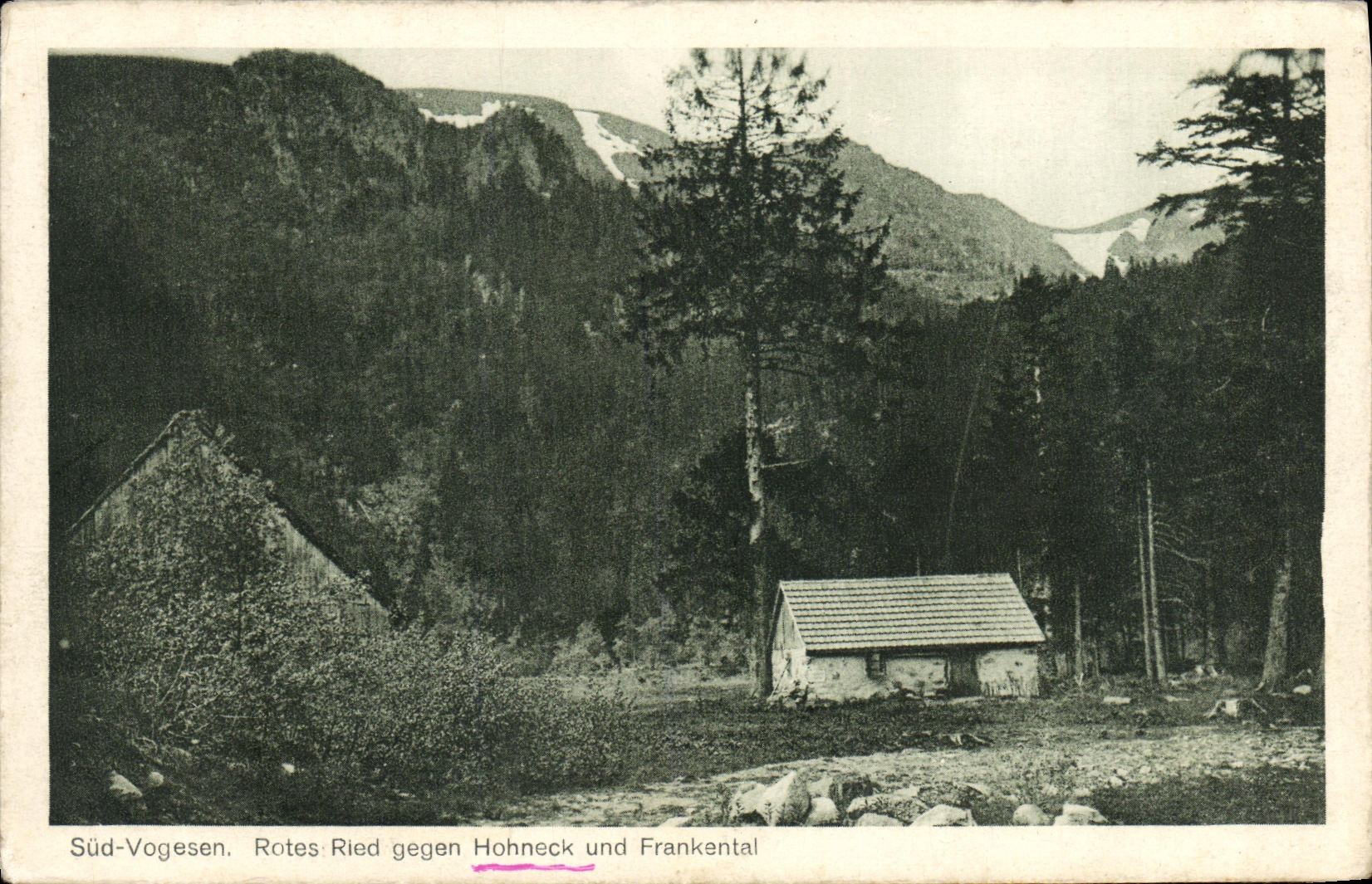 VINTAGE POSTCARD Southern Vogesen Rotes Ried Gegen Hohneck Und Frankental