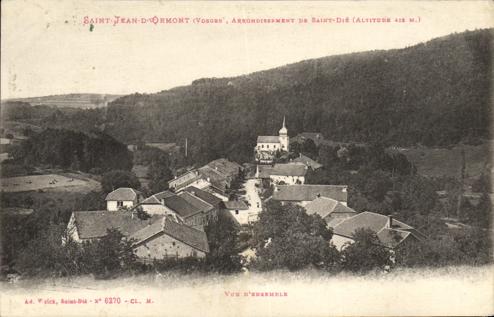 CPA Saint Jean d Ormont Arrondissement de St Die Vue d ensemble 
