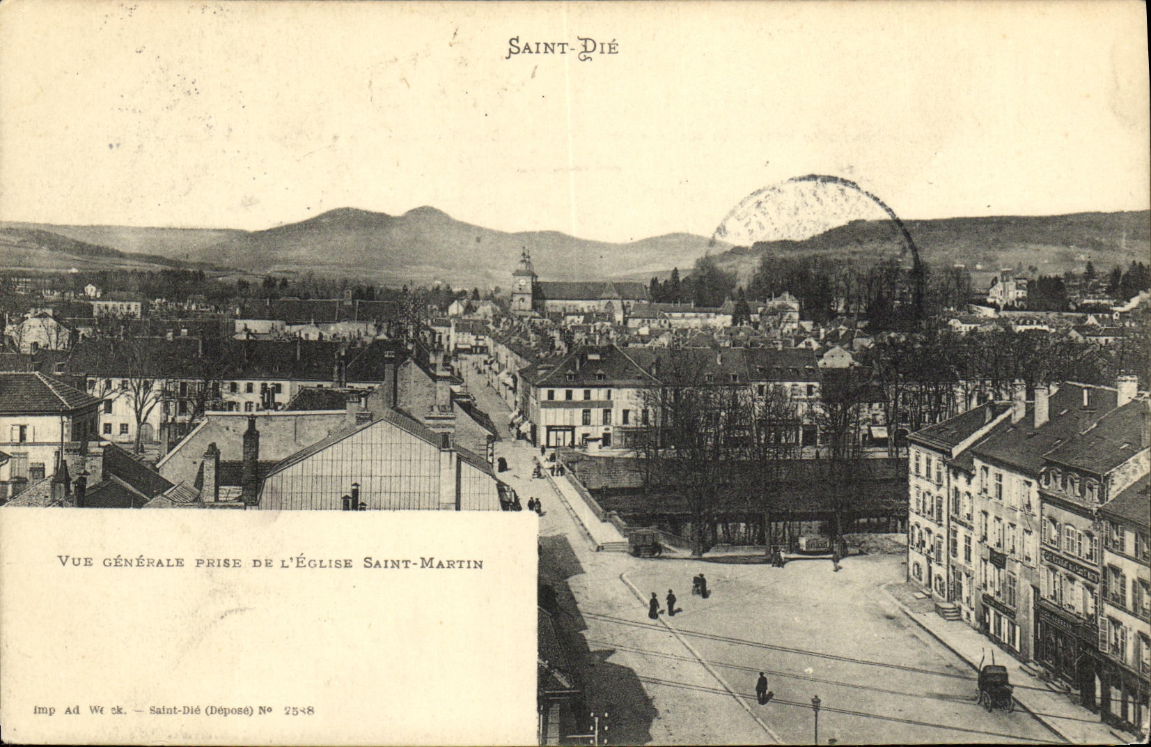 CPA Saint Die Vue Generale Prise De L Eglise Saint Martin