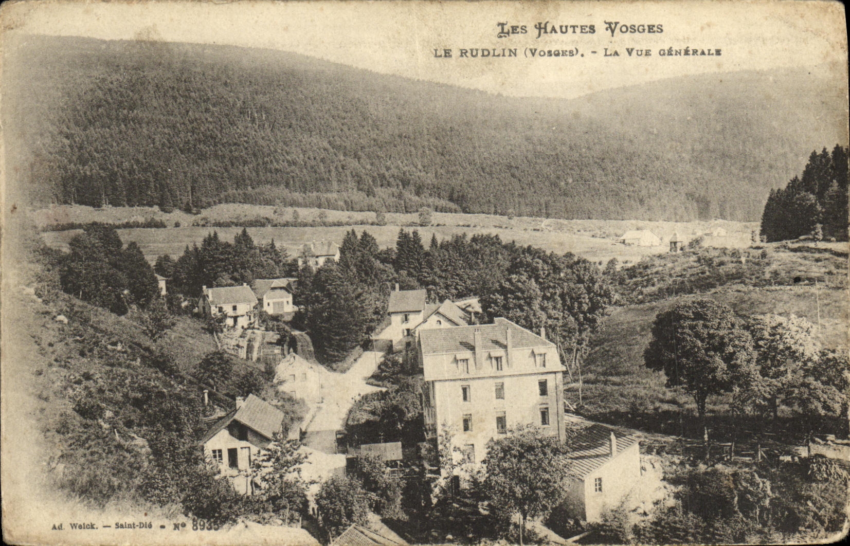 VINTAGE POSTCARD the High Vosges Rudlin View