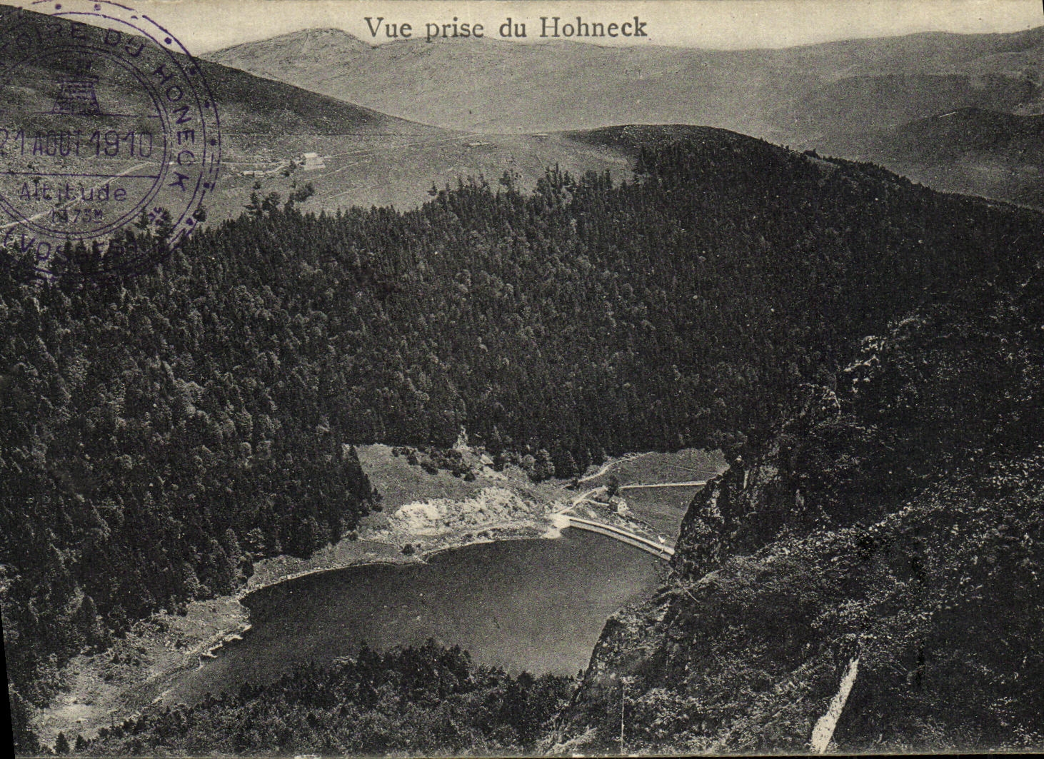 VINTAGE POSTCARD Seen from of Hohneck