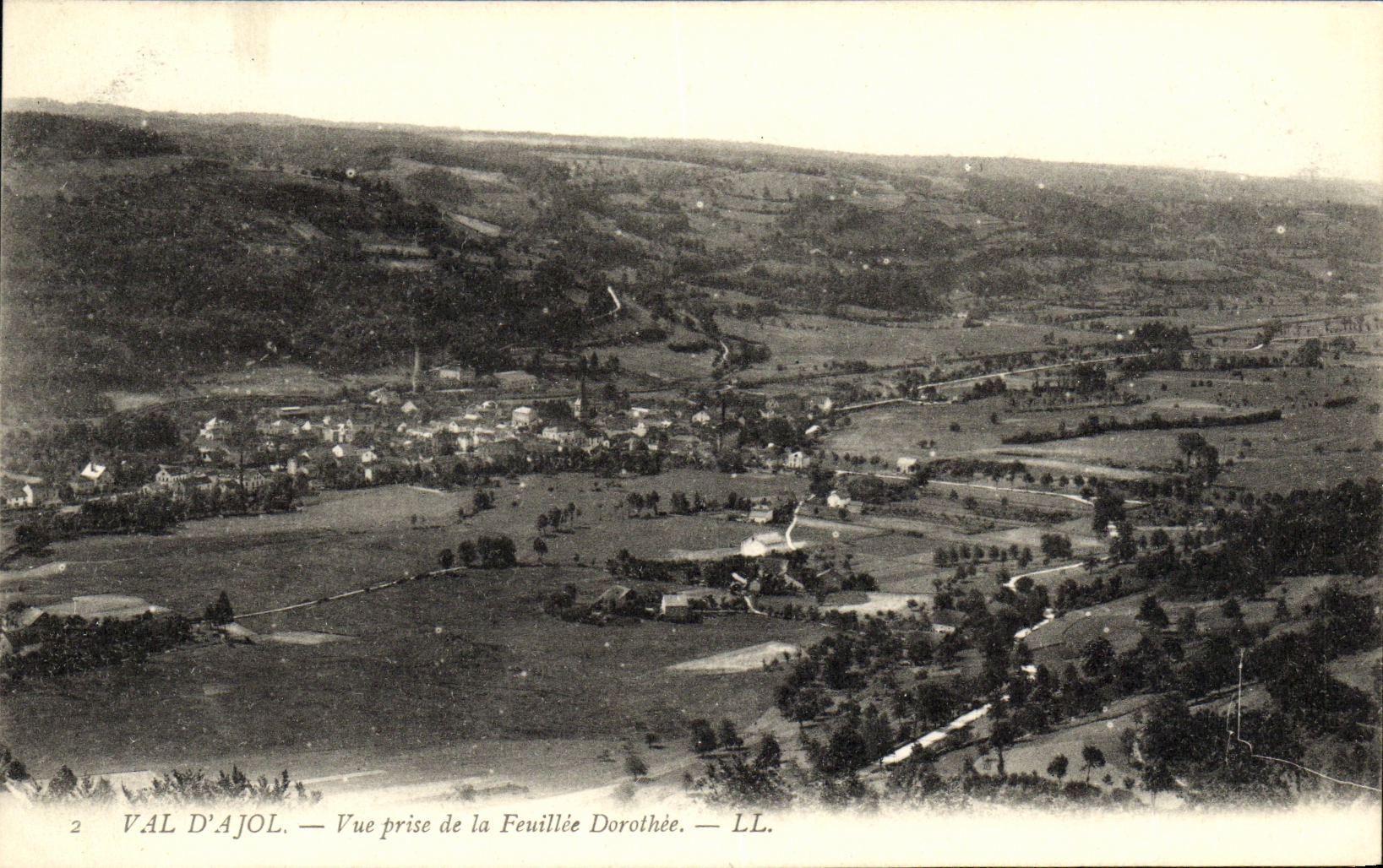 VINTAGE POSTCARD Valley D Ajol Seen from of Feuillee Dorothee