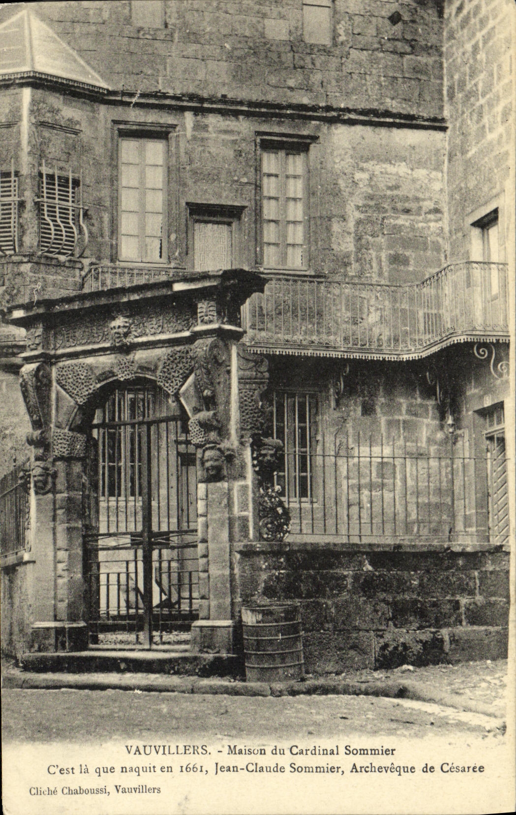 VINTAGE POSTCARD Vauvillers House of the Cardinal Diagrid