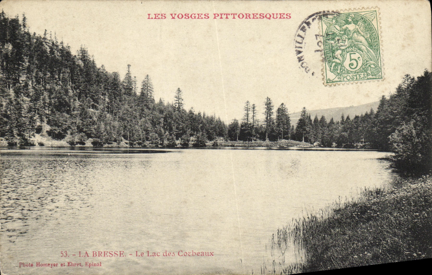 VINTAGE POSTCARD the Picturesque Vosges the Bresse the lake of Cocheaux