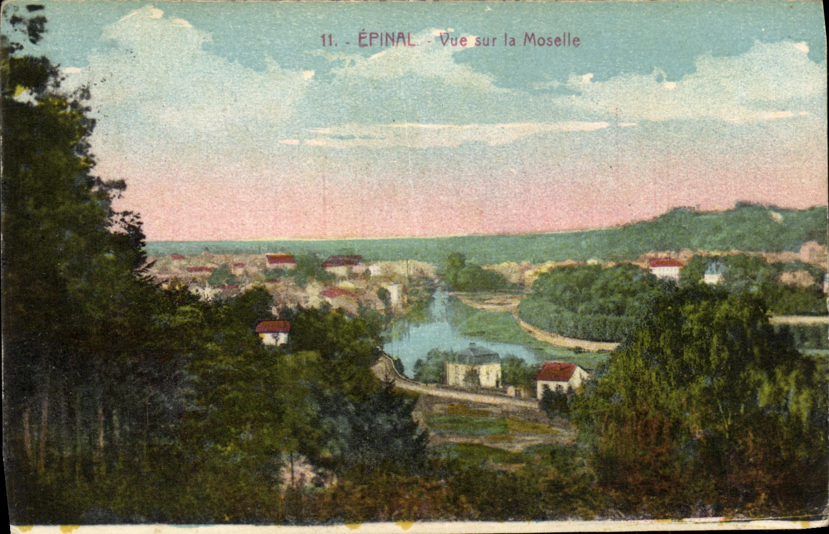 CPA Epinal Vue Sur la Moselle