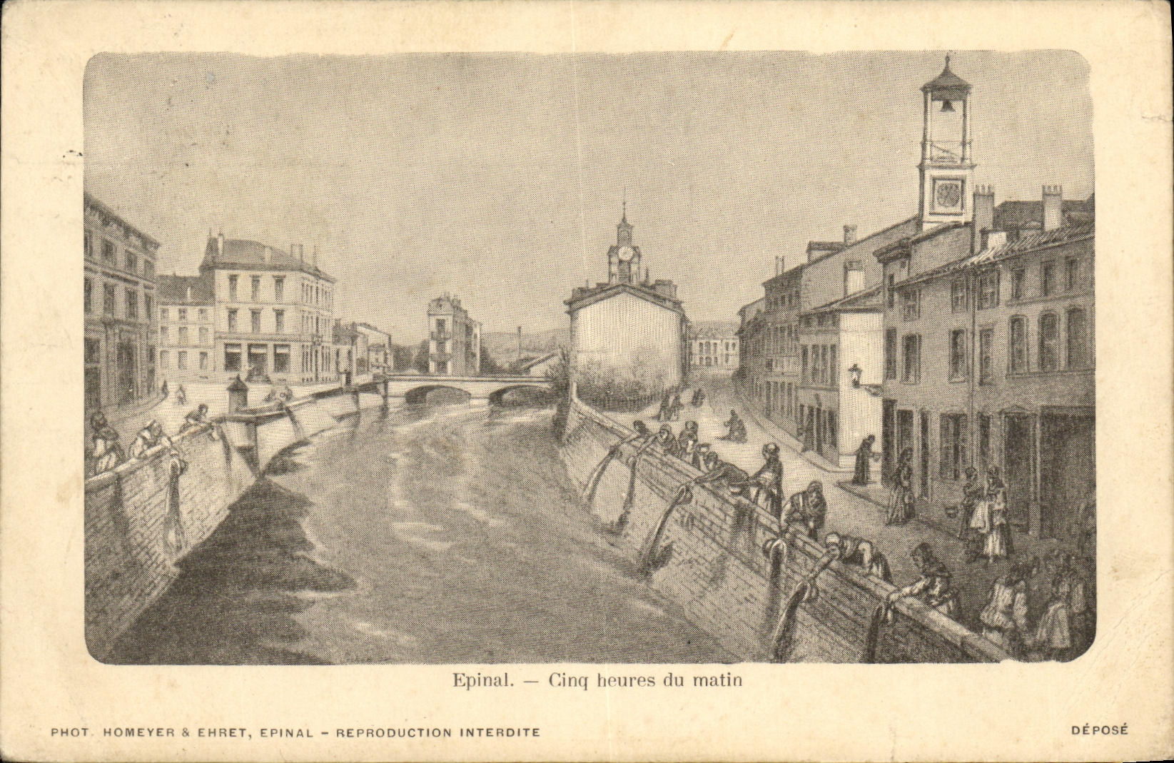 CPA Epinal Cinq Heures du Matin