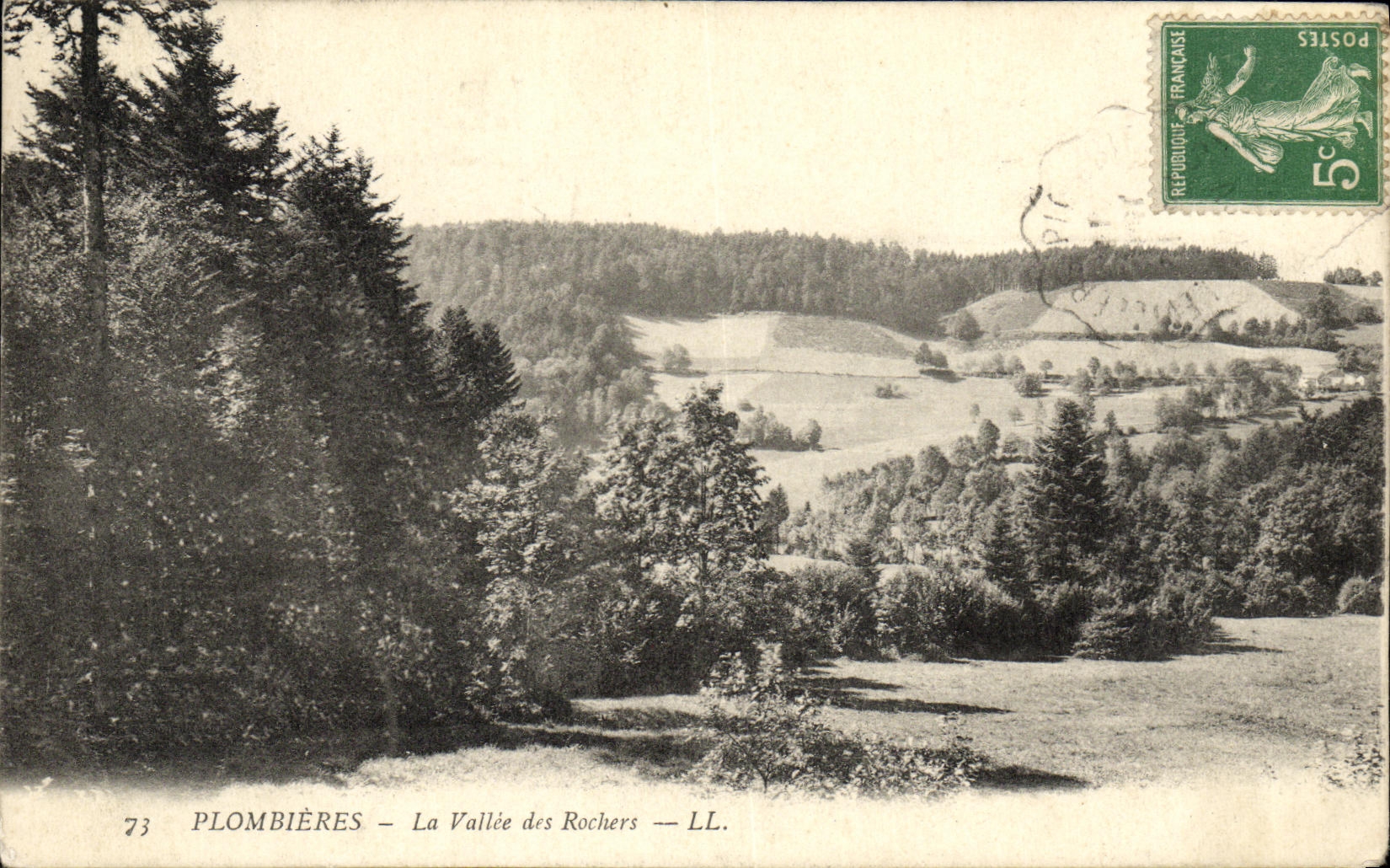VINTAGE POSTCARD Plombieres the Valley of the Rocks