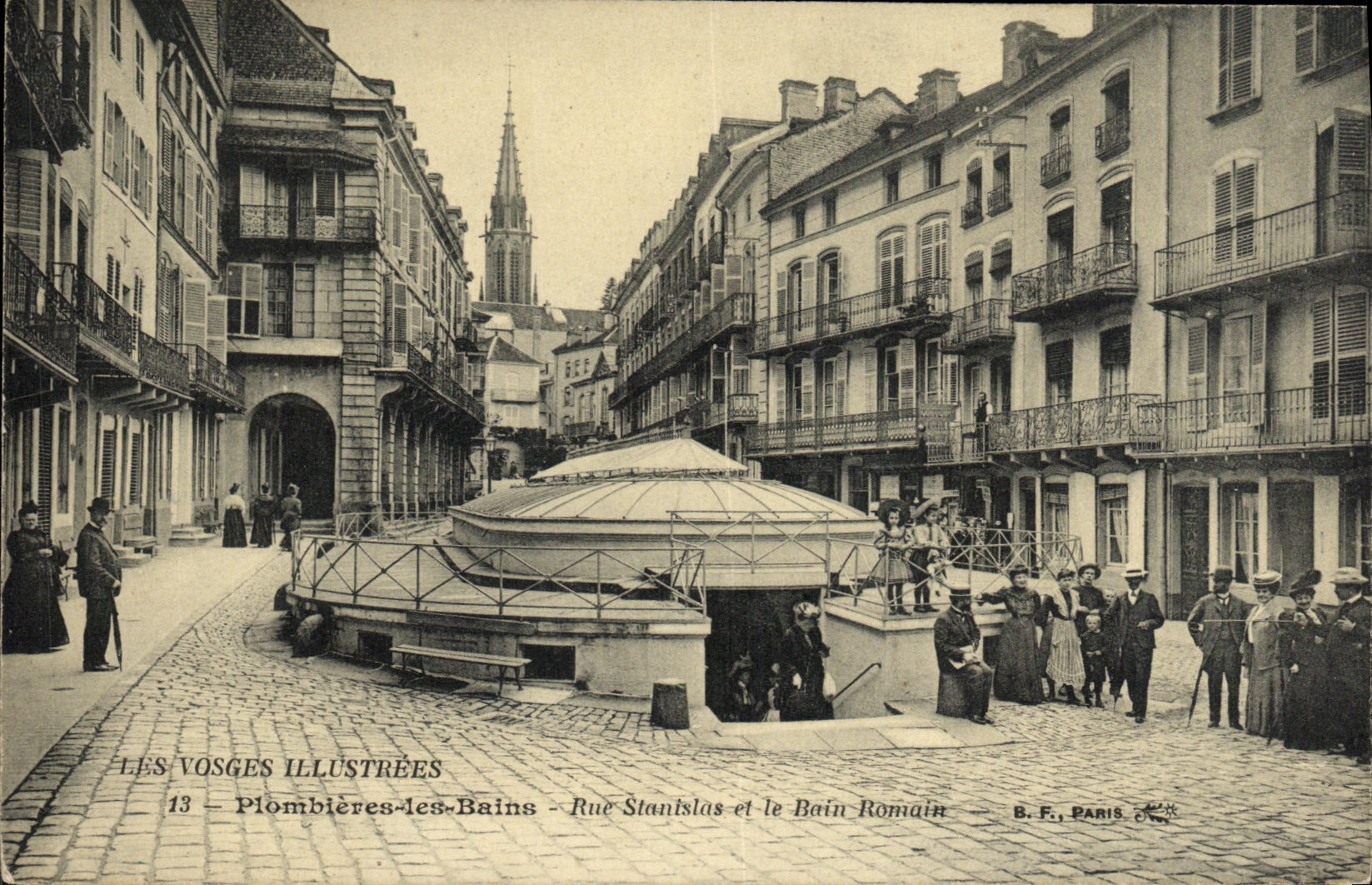 Calle Estanislao de Plombieres de la POSTAL de la VENDIMIA les Bains y el bano romano