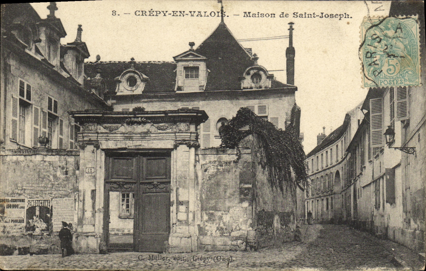 VINTAGE POSTCARD Crepy In Valois House of Joseph Saint