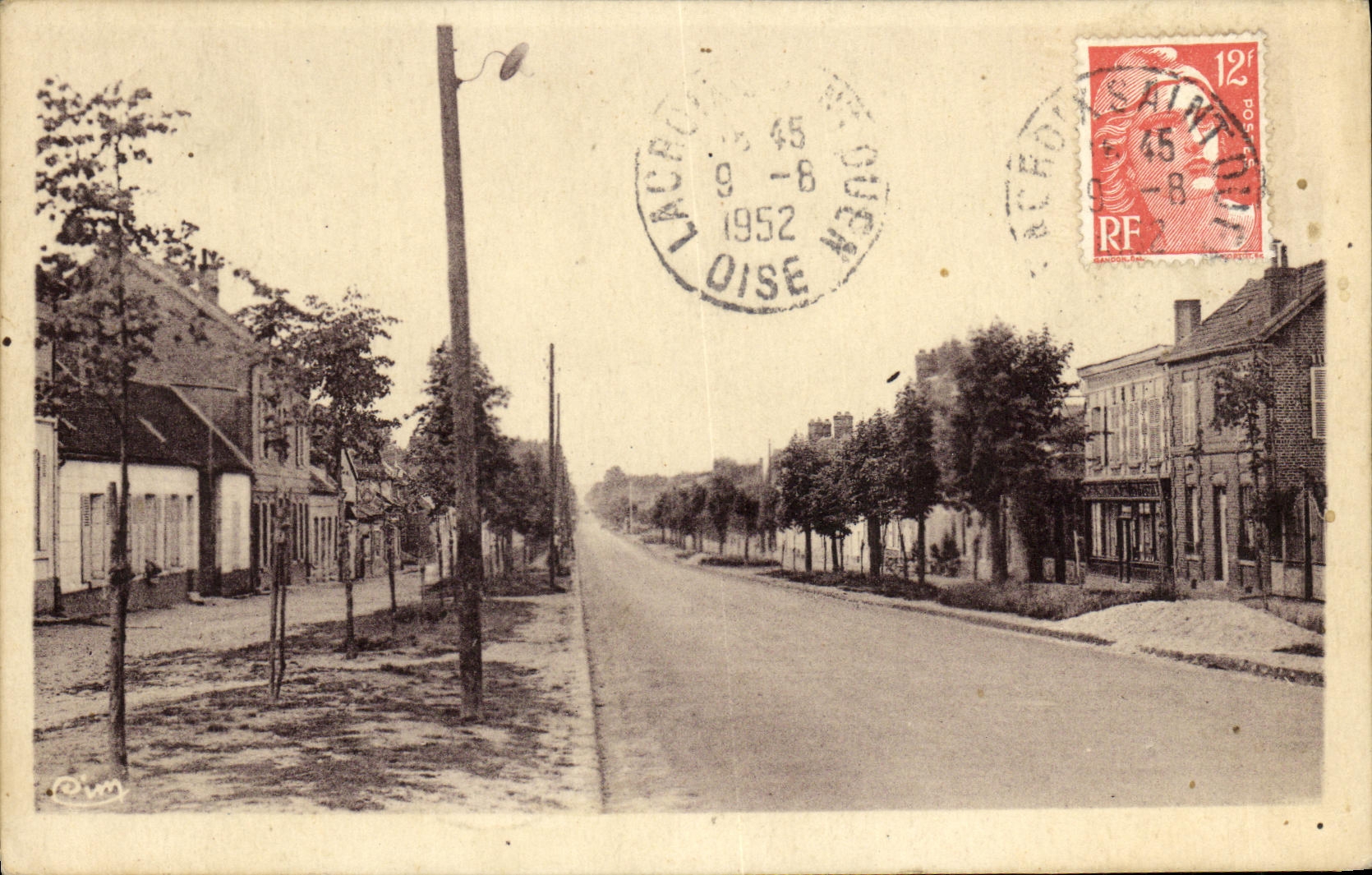 POSTAL de la VENDIMIA la calle del nacional del St Ouen de la cruz