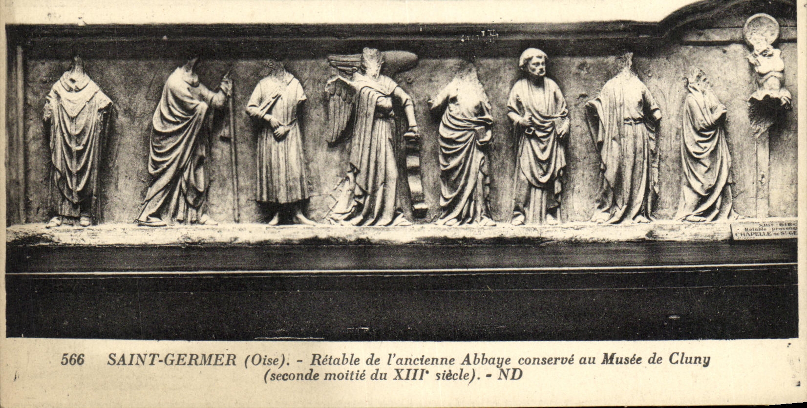 La POSTAL de la VENDIMIA santa germinar vuelve a presentar de L cotos viejos de la abadia en el museo de Cluny