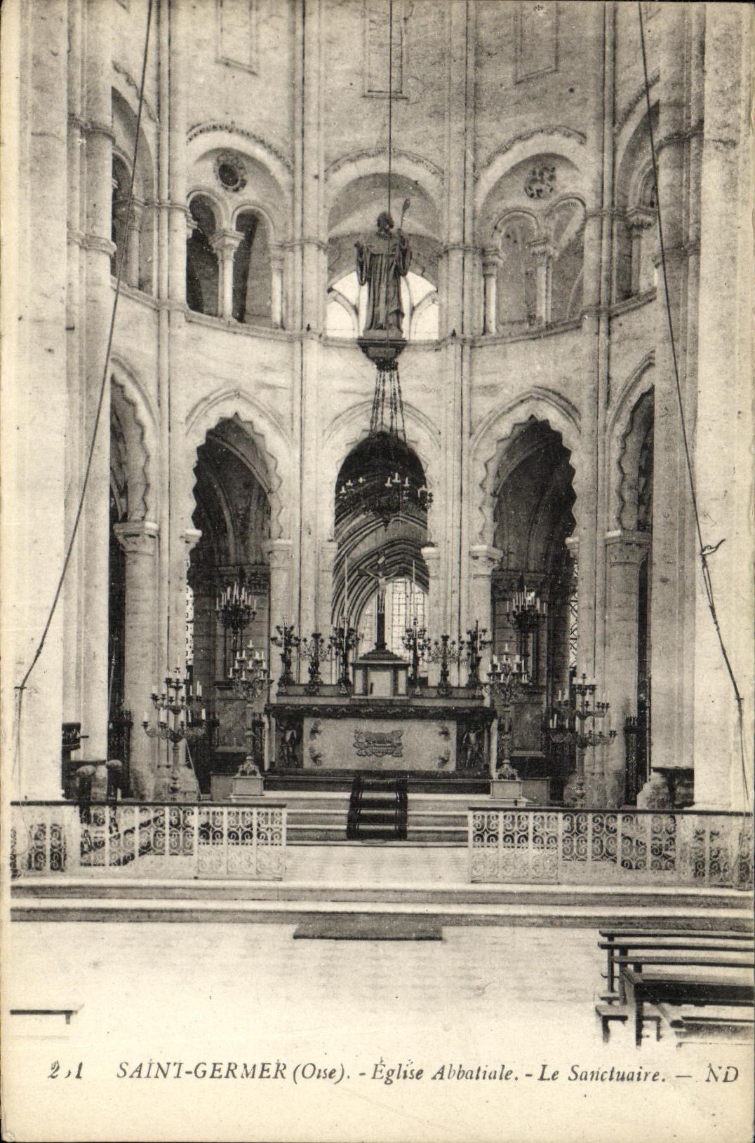 POSTAL de la VENDIMIA santa germinar la iglesia de la abadia el santuario