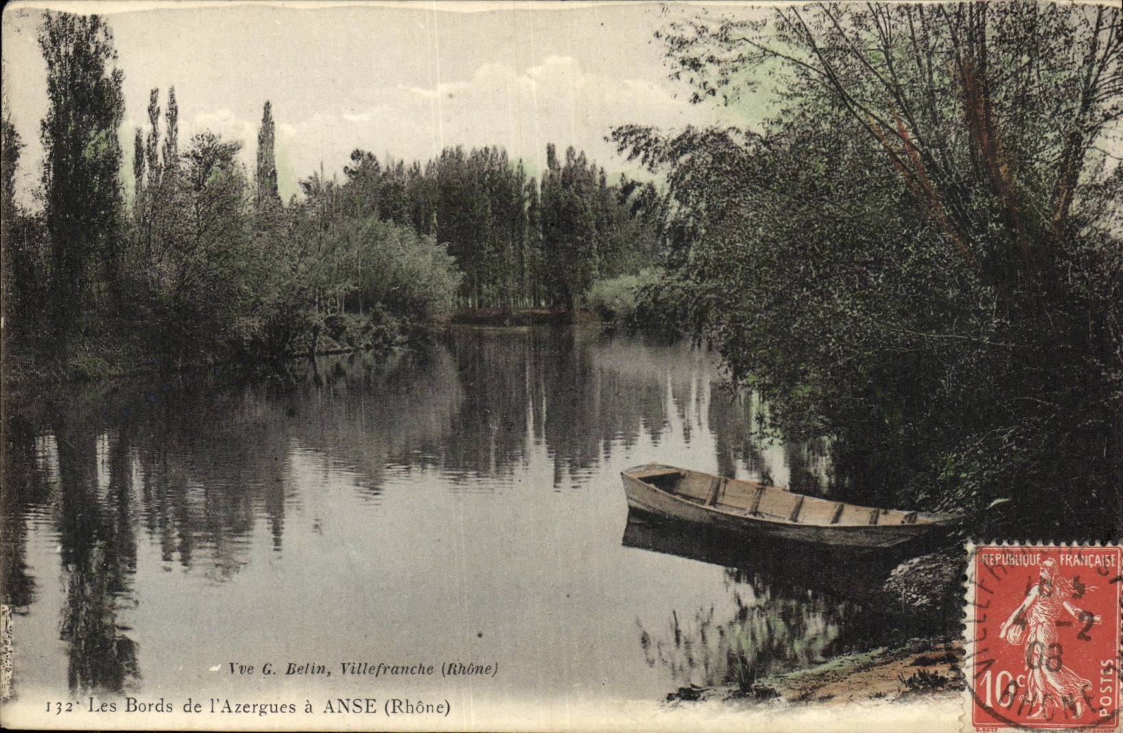 VINTAGE POSTCARD Handle Edges of L Azergues