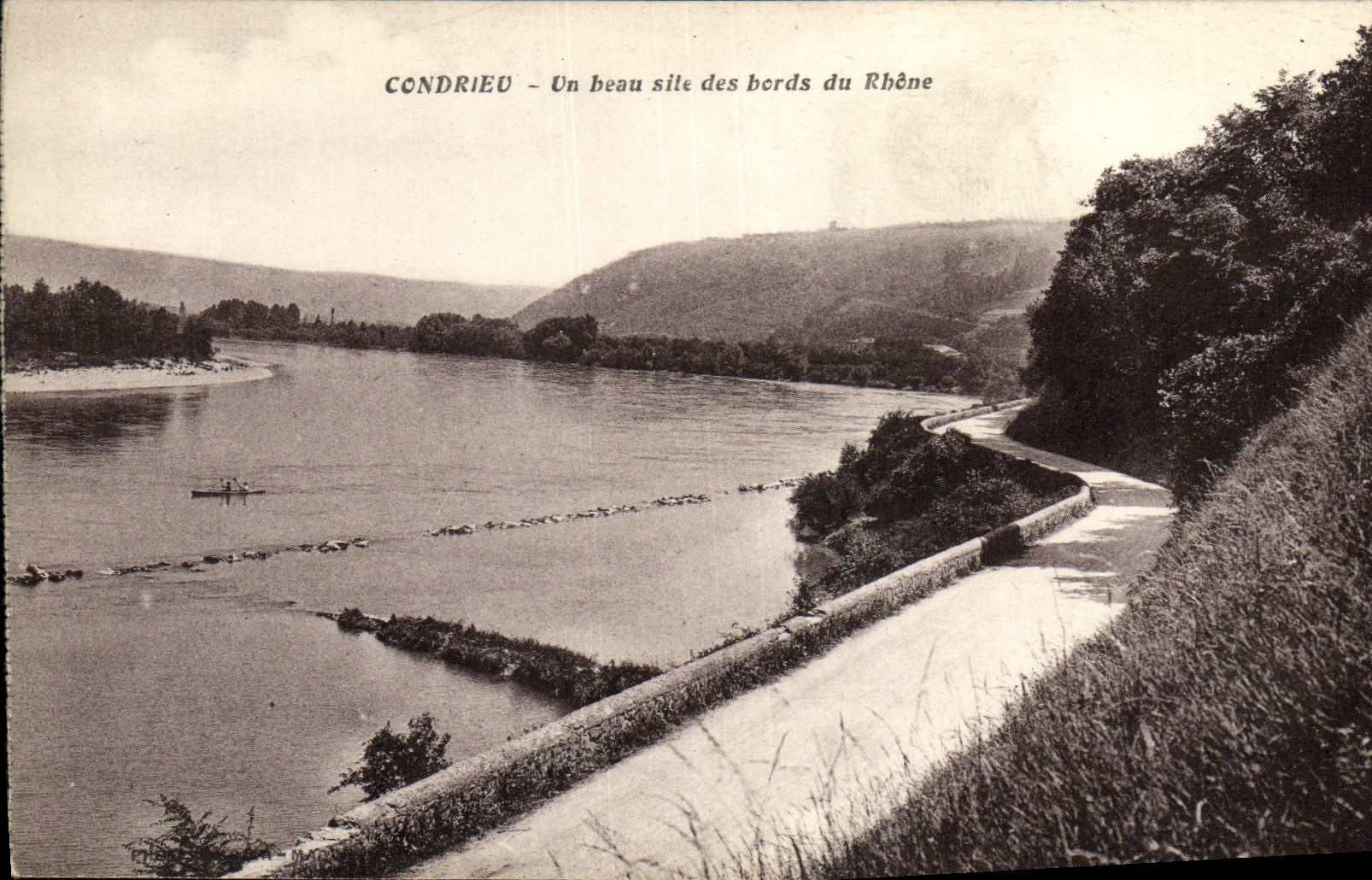 VINTAGE POSTCARD Condrieu a Beautiful Site of the Edges Of the Rhone