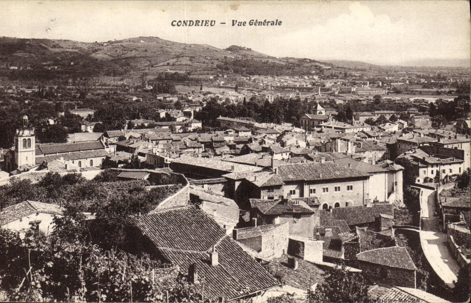 VINTAGE POSTCARD Condrieu View