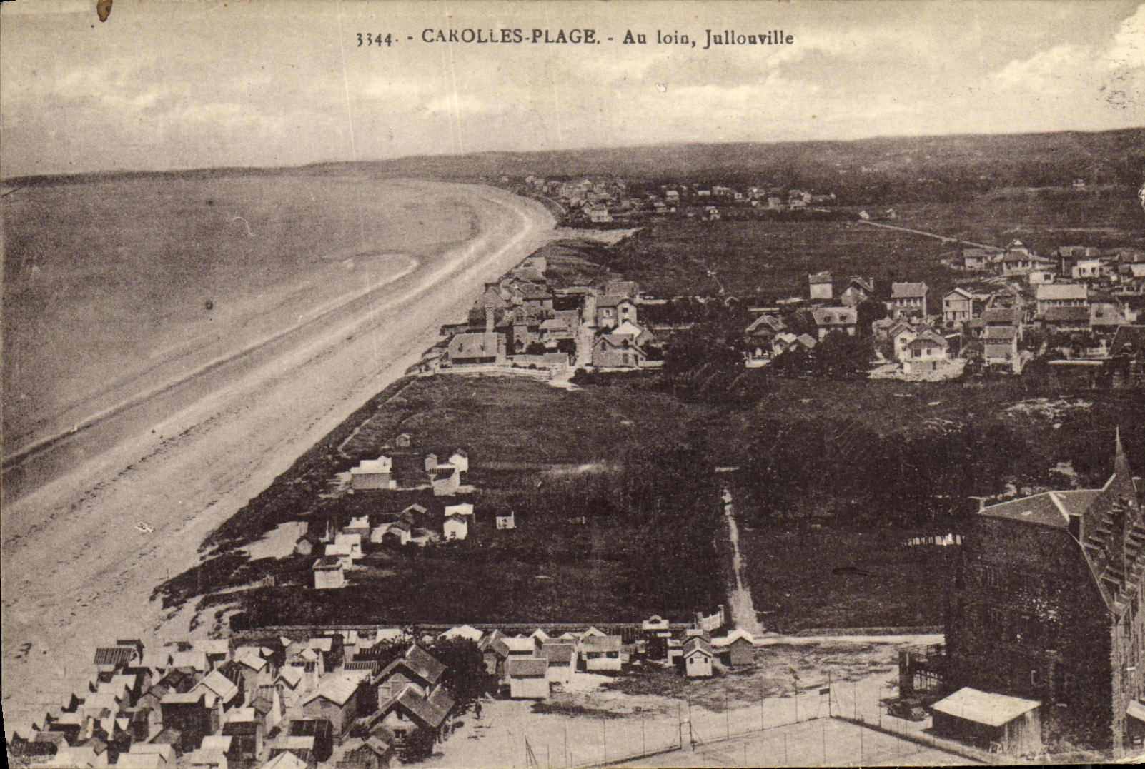 VINTAGE POSTCARD Carolles the Beach With far Julonville