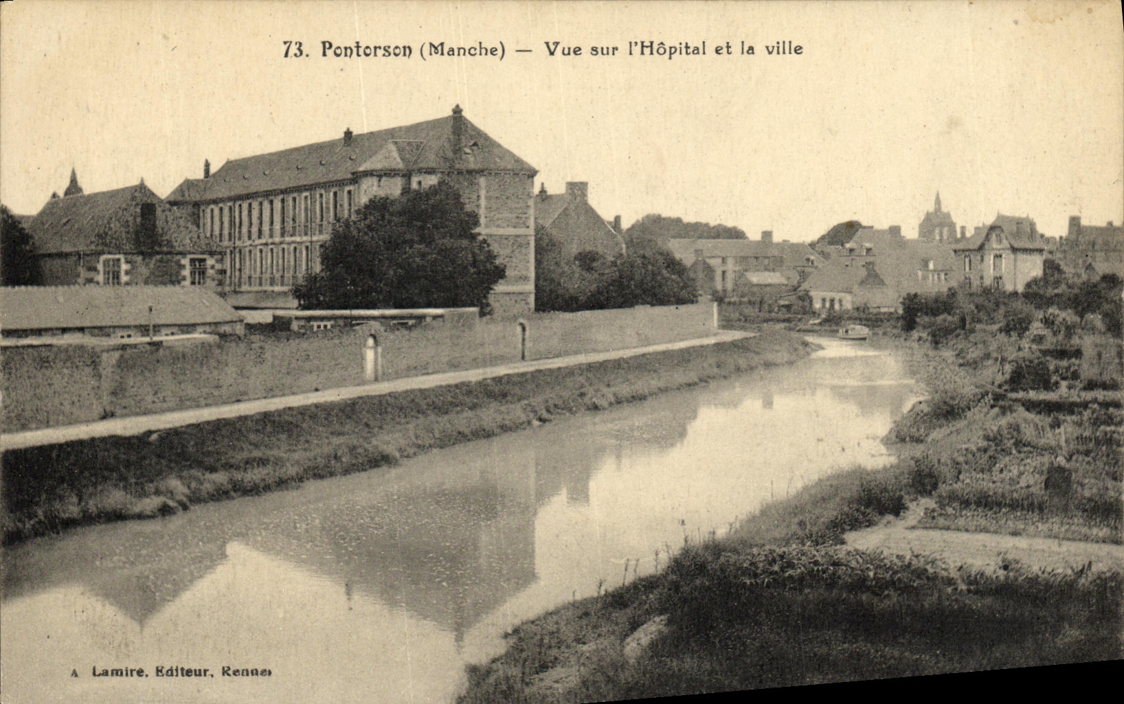 VINTAGE POSTCARD Pontorson Seen On L Hospital and the City