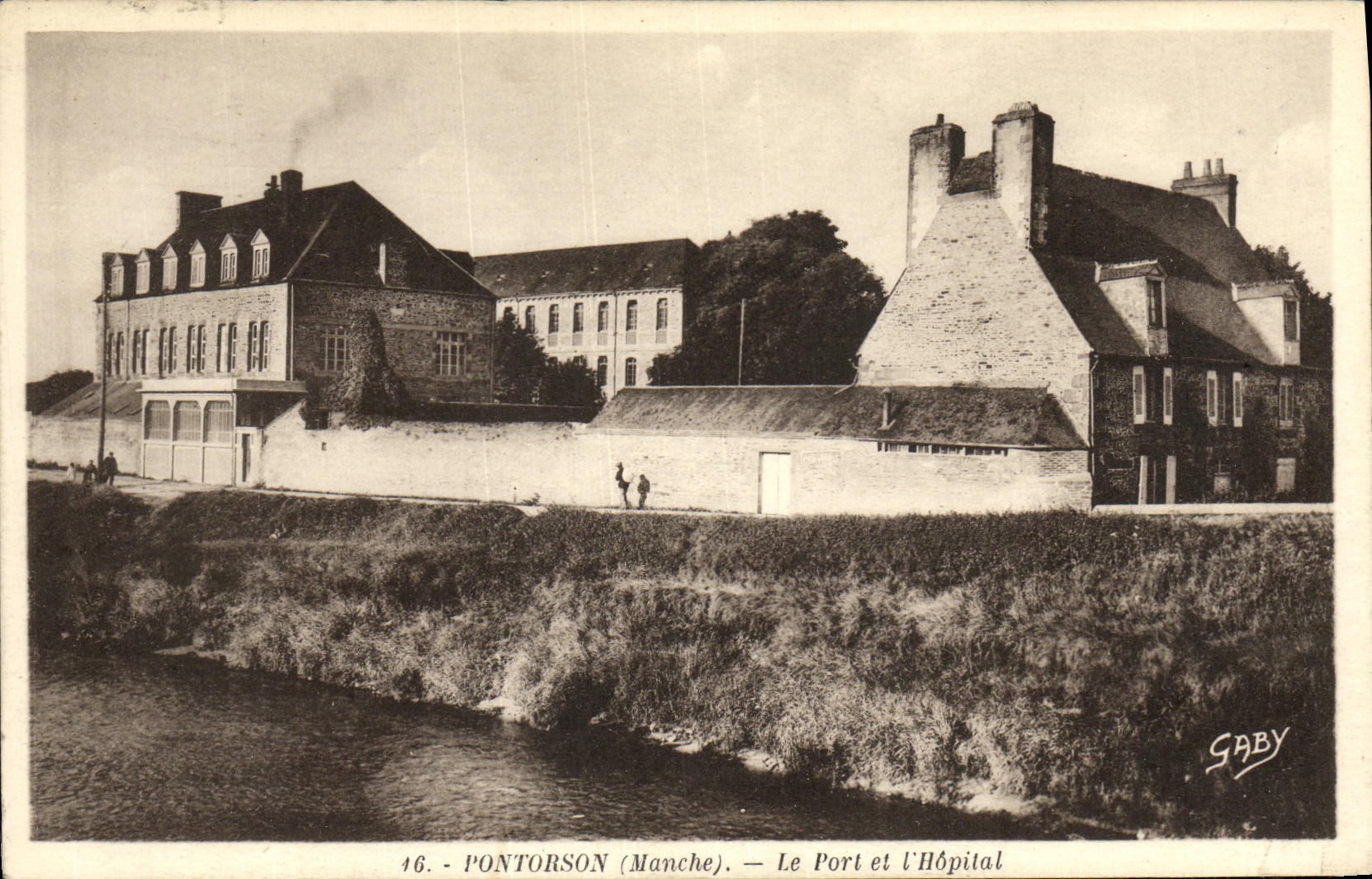 POSTAL Pontorson de la VENDIMIA el puerto y el L hospital