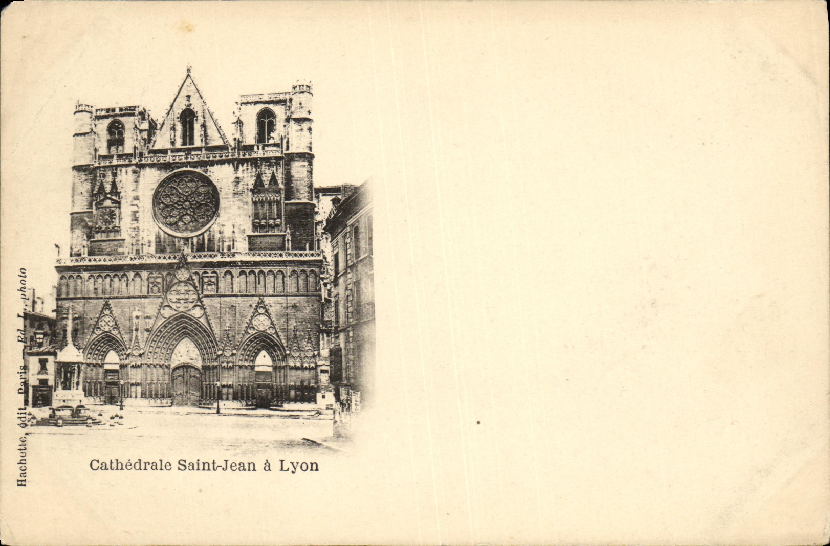 VINTAGE POSTCARD Cathedrale Jean Saint has Lyon