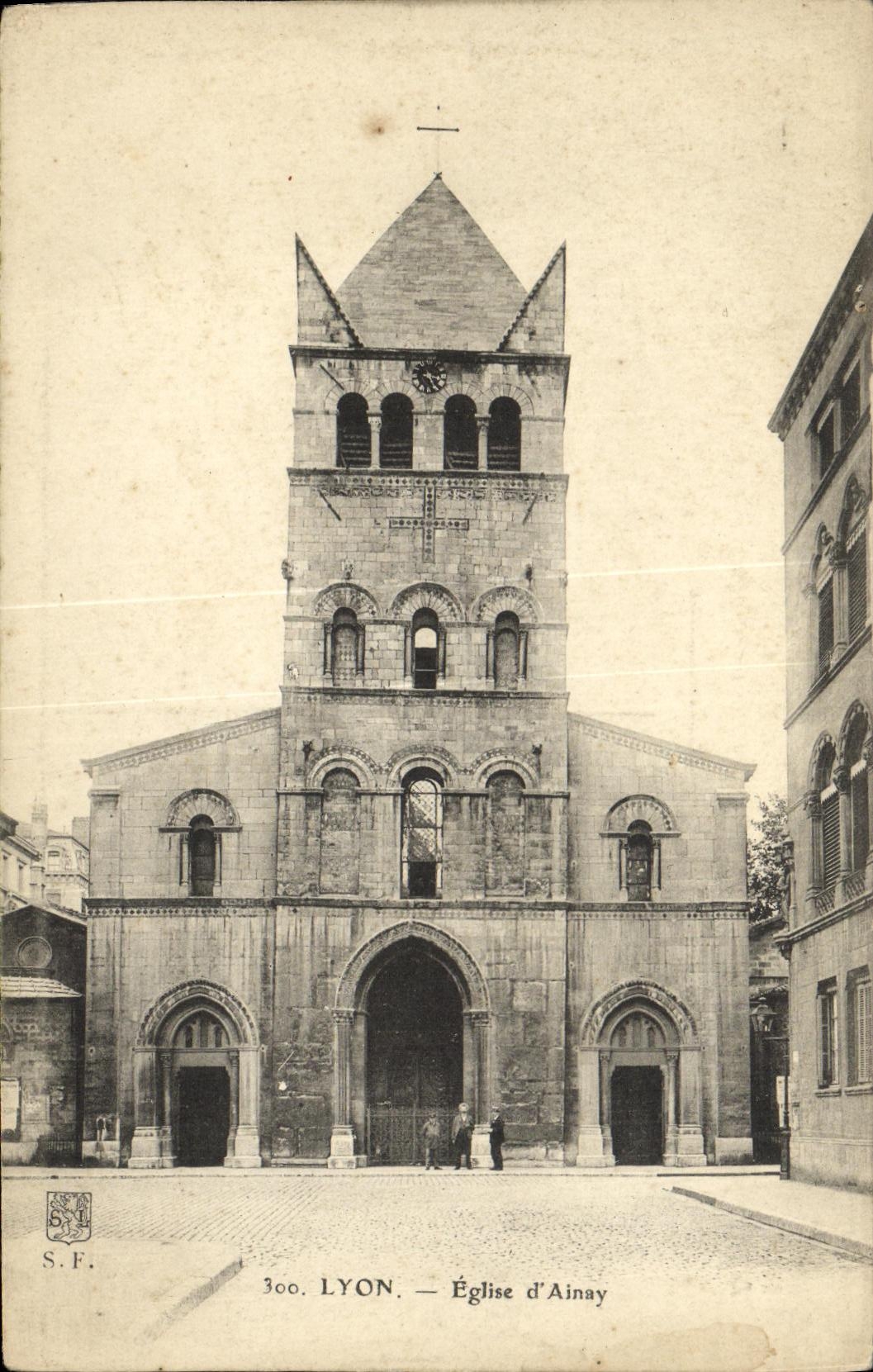 VINTAGE POSTCARD Lyon Church D Ainay