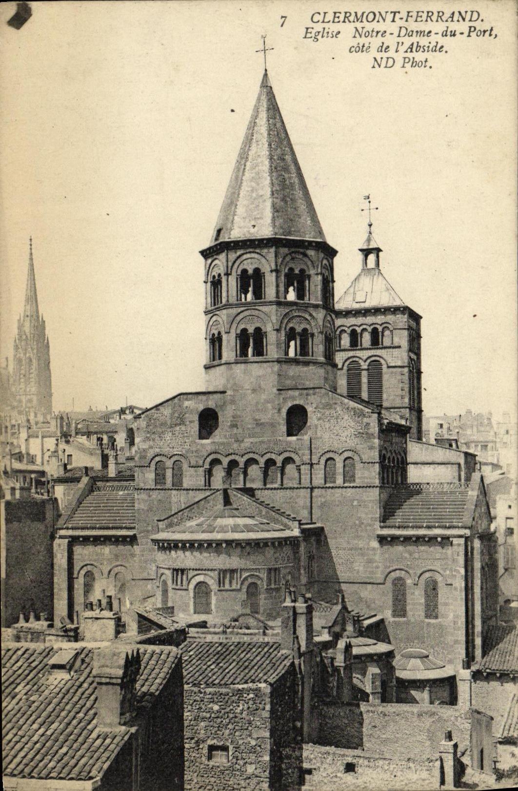 La POSTAL Clermont Ferrand Eglise Notre Dame de la VENDIMIA del puerto dimensiona L Abside