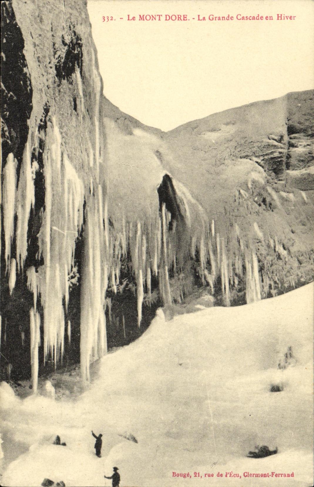 VINTAGE POSTCARD the Mount Gilds the Large Cascade in Winter