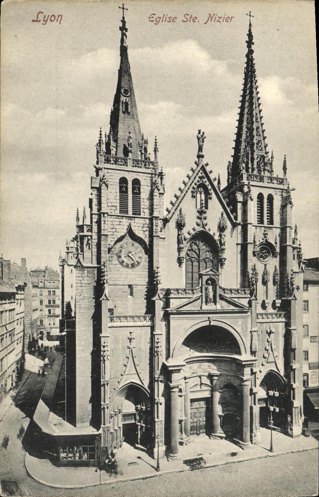 VINTAGE POSTCARD Lyon Church co  Nizier