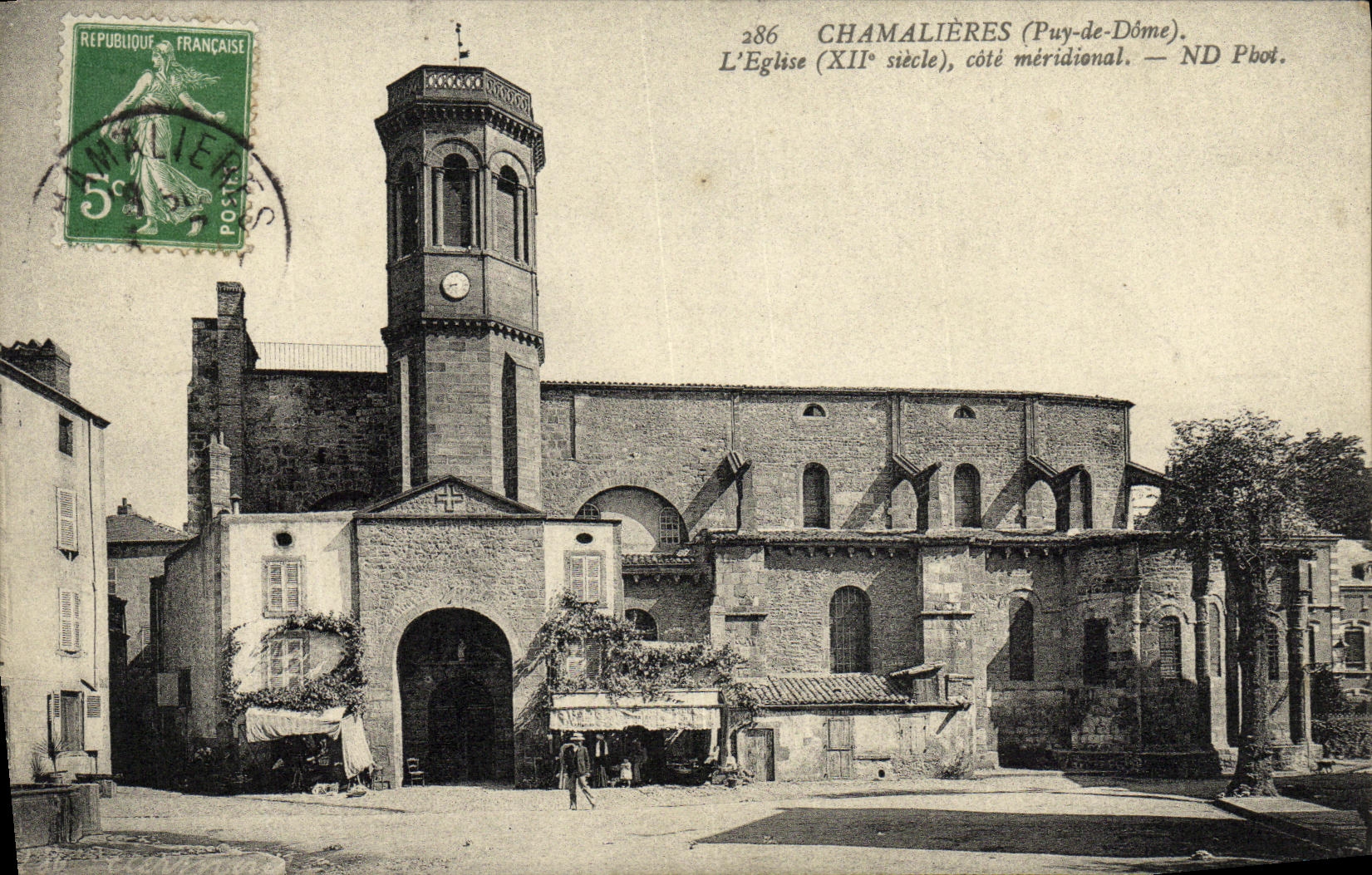 VINTAGE POSTCARD Chamalieres L Church